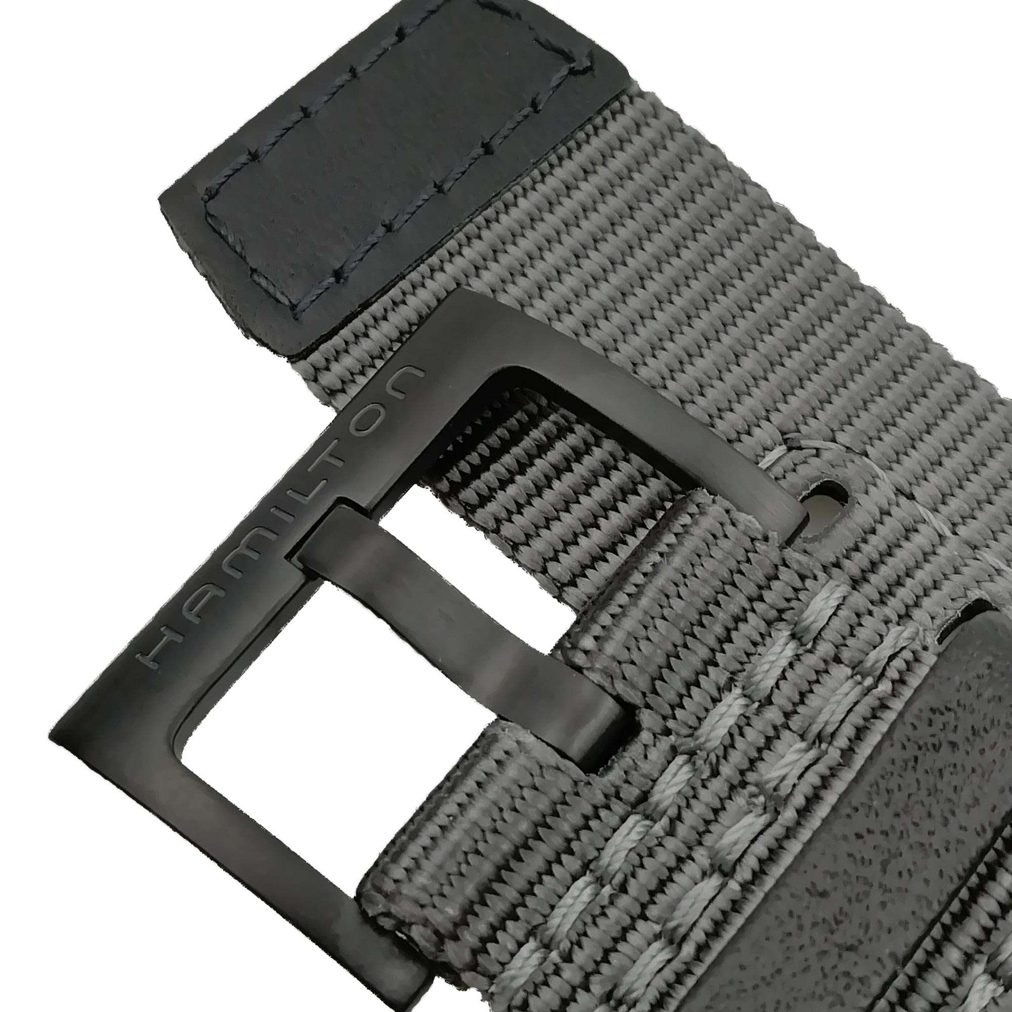 Hamilton Khaki Field H69409930 pin buckle with strap on white background