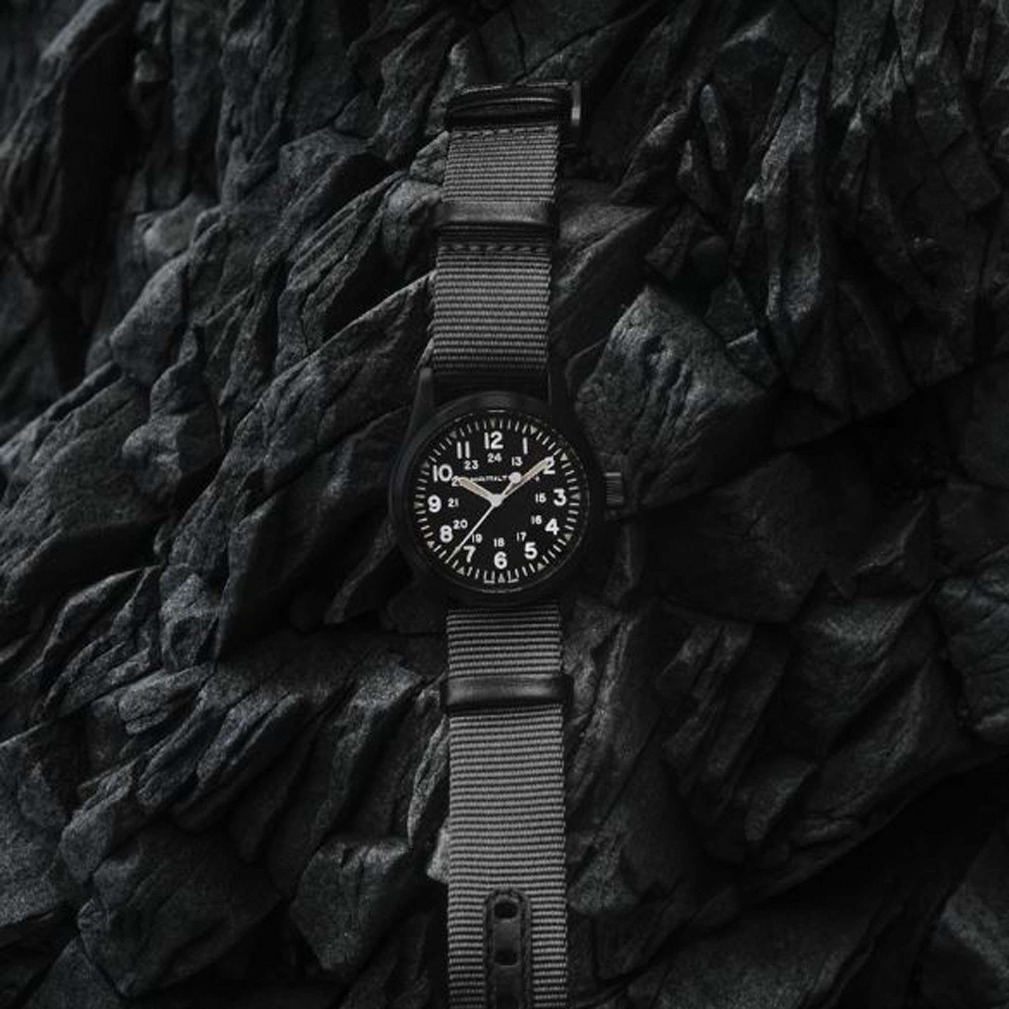 Hamilton Khaki Field Mechanical Black Dial Black NATO Strap Men's Watch H69409930