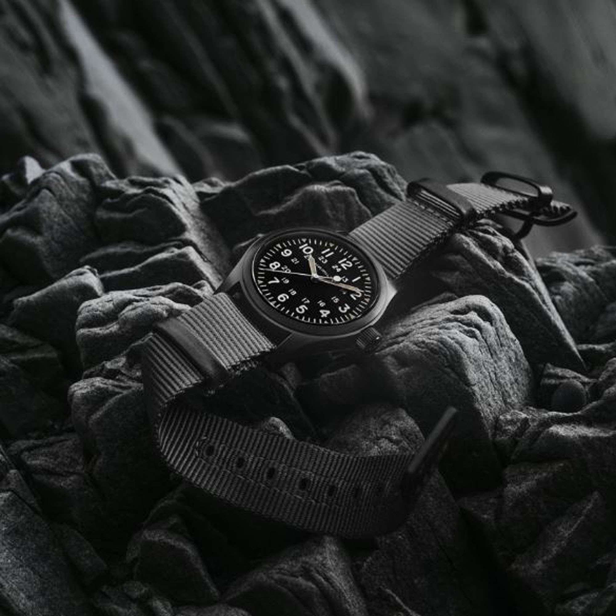 Hamilton Khaki Field Mechanical Black Dial Black NATO Strap Men's Watch H69409930