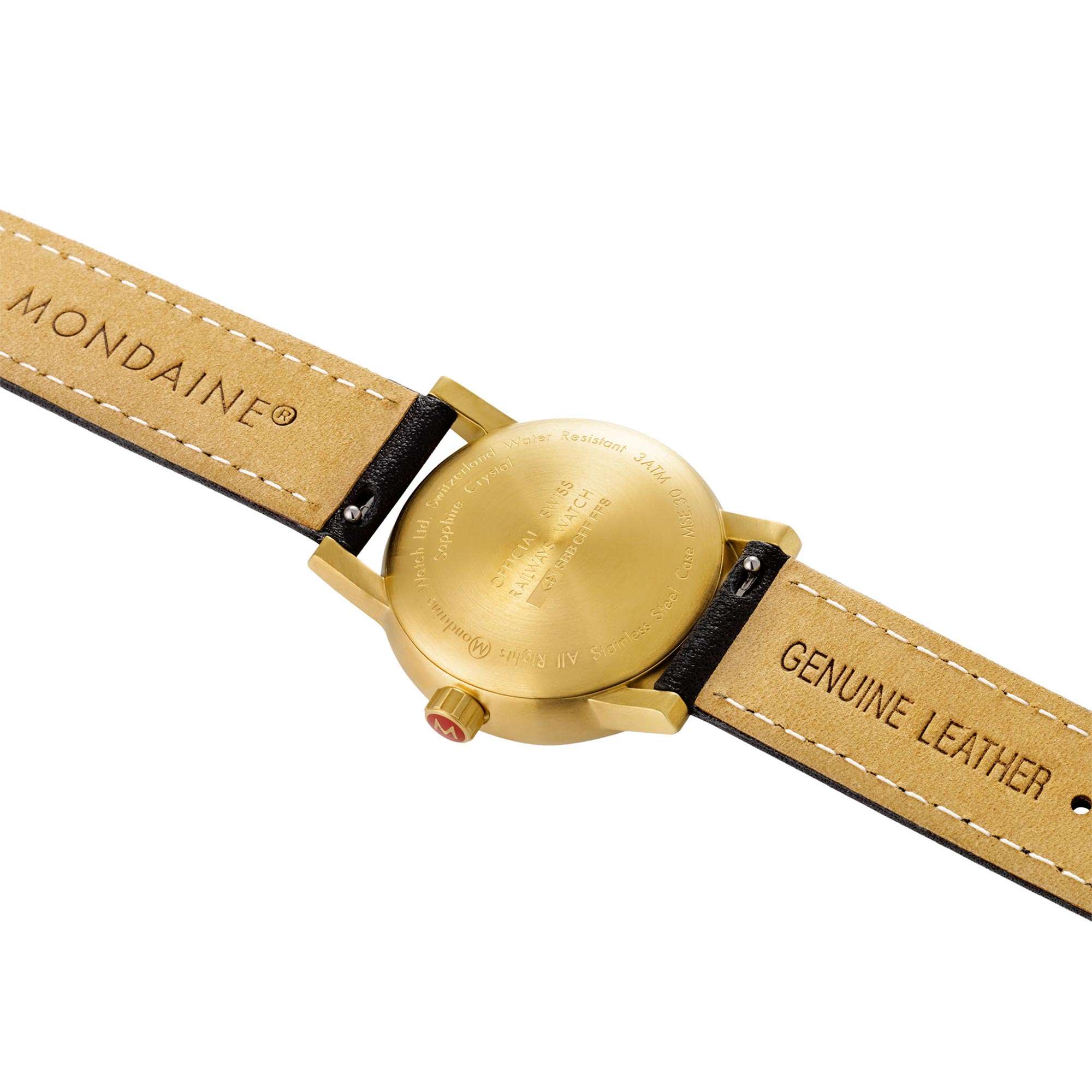 Mondaine Evo Quartz Black Dial Black Leather Strap Ladies Watch MSE.30120.LB