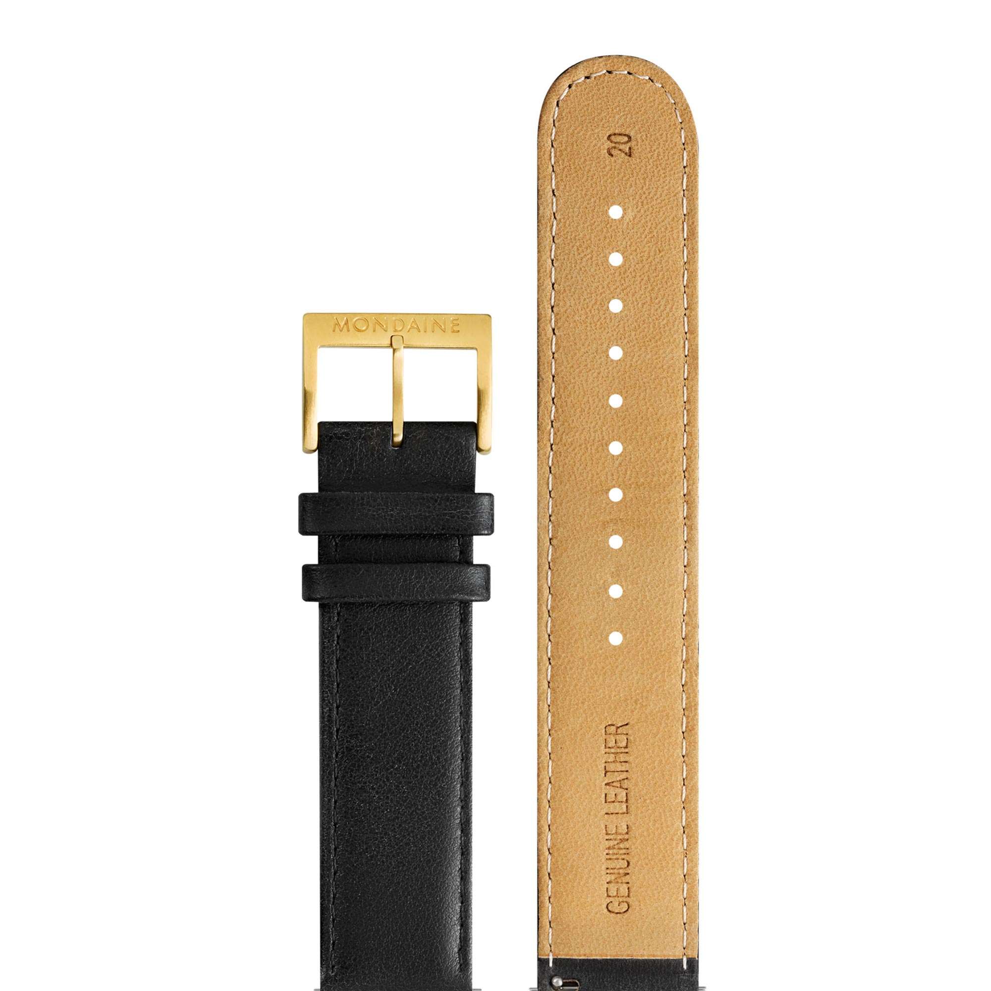 Mondaine Evo2 Quartz Black Dial Leather Strap Unisex Watch MSE.40122.LB