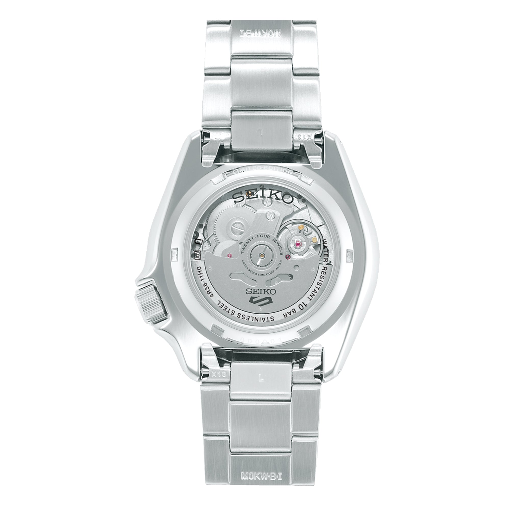 Seiko 5 Sports 140th Anniversary Limited Edition Automatic White Dial Stainless Steel Bracelet Men's Watch SRPG47K1