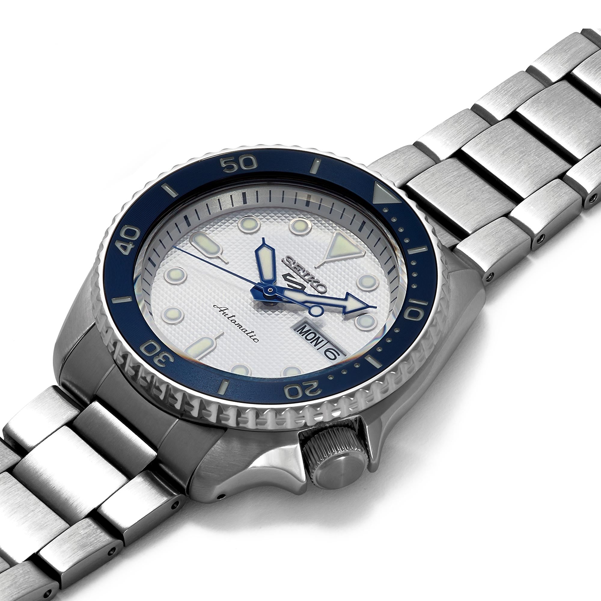 Seiko 5 Sports 140th Anniversary Limited Edition Automatic White Dial Stainless Steel Bracelet Men's Watch SRPG47K1