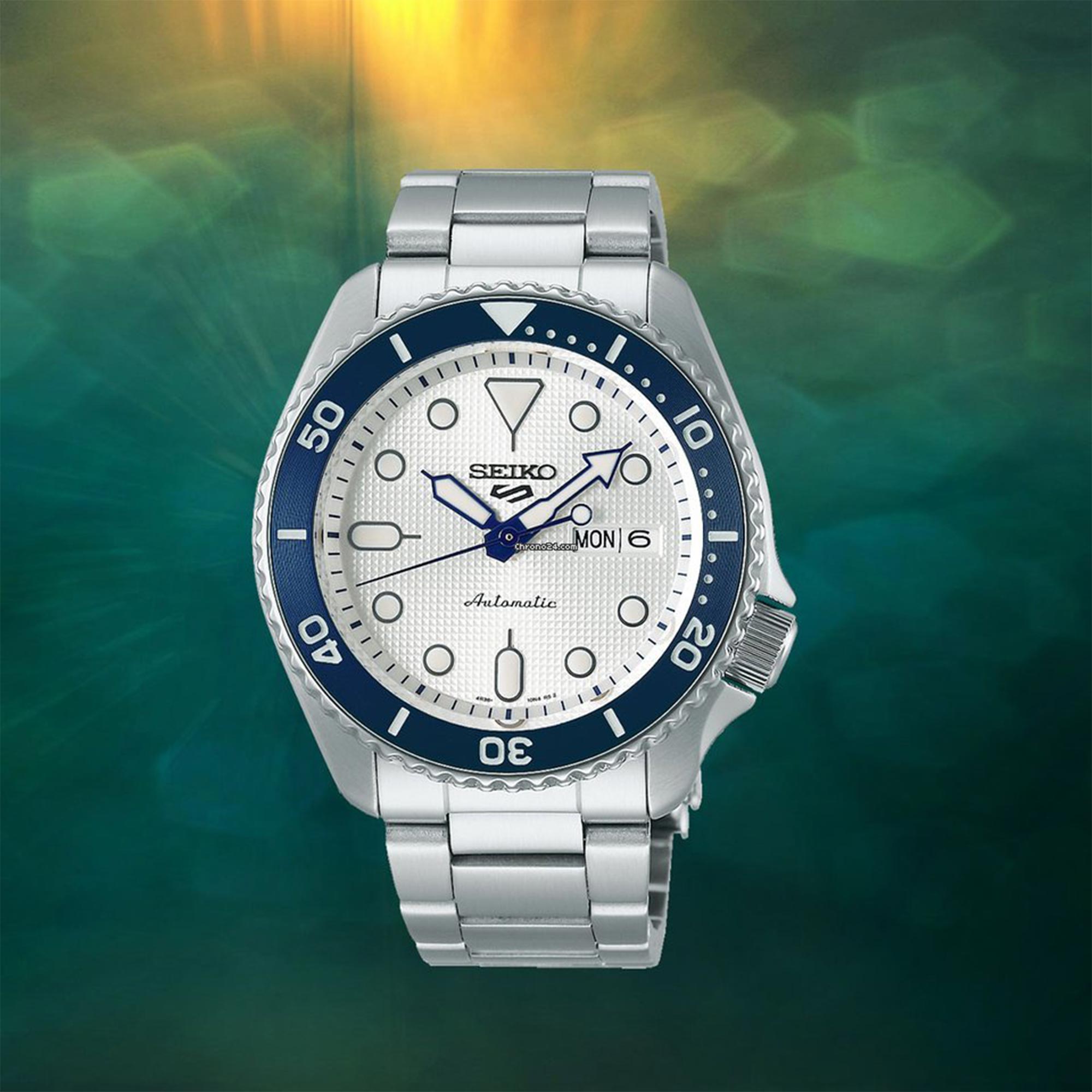 Seiko 5 Sports 140th Anniversary Limited Edition Automatic White Dial Stainless Steel Bracelet Men's Watch SRPG47K1