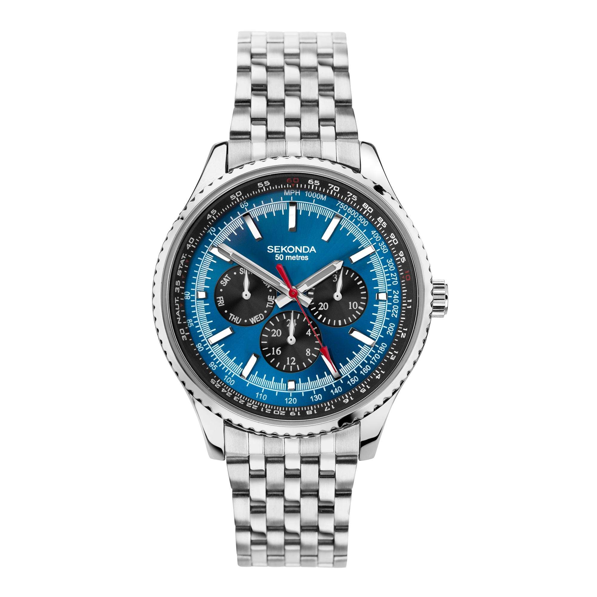 Sekonda Mens Watch Blue DIal Stainless Steel Bracelet 1771