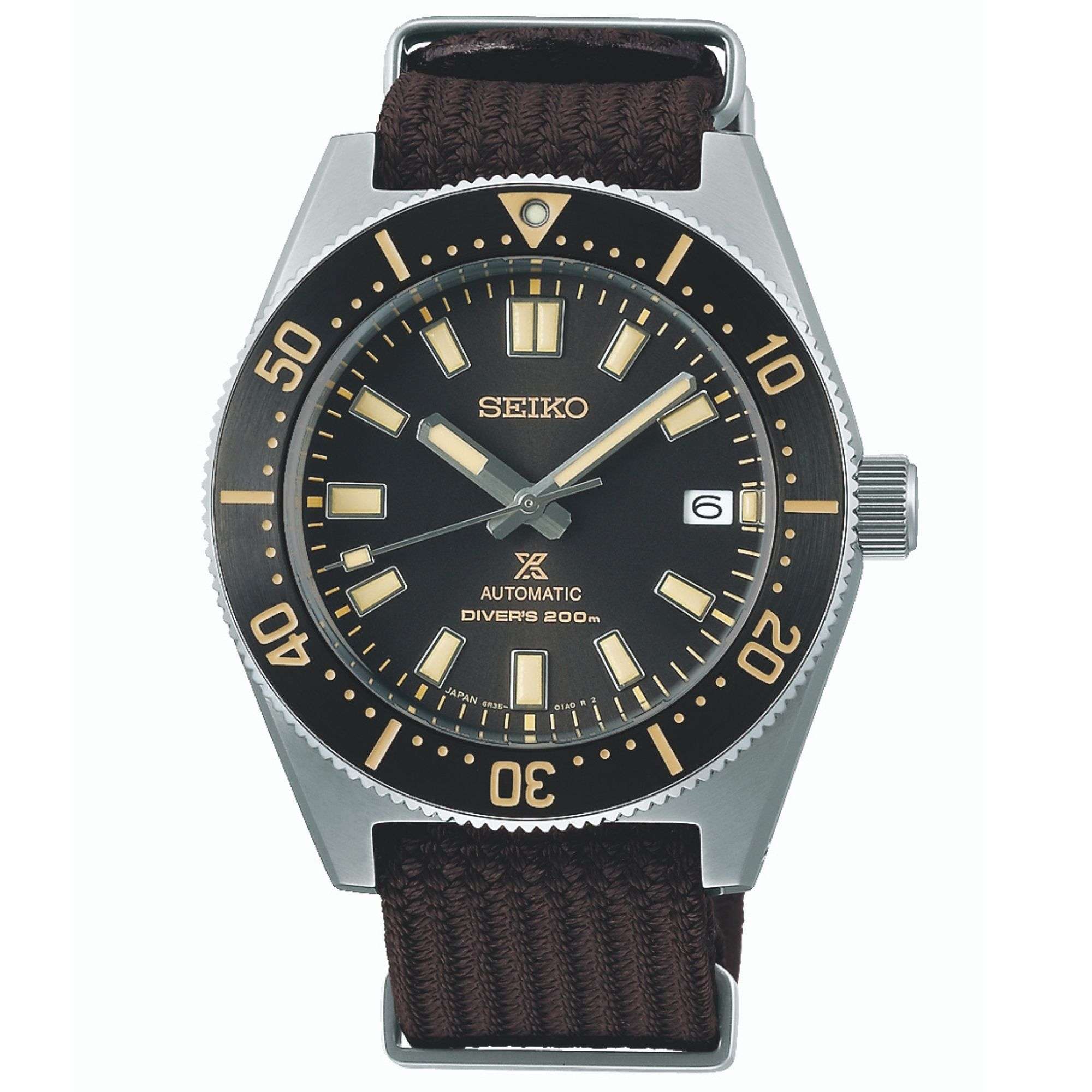 Seiko Prospex First Japanese Diver’s Re-interpretation Automatic Movement Blck Dial Textile Bracelet SPB239J1