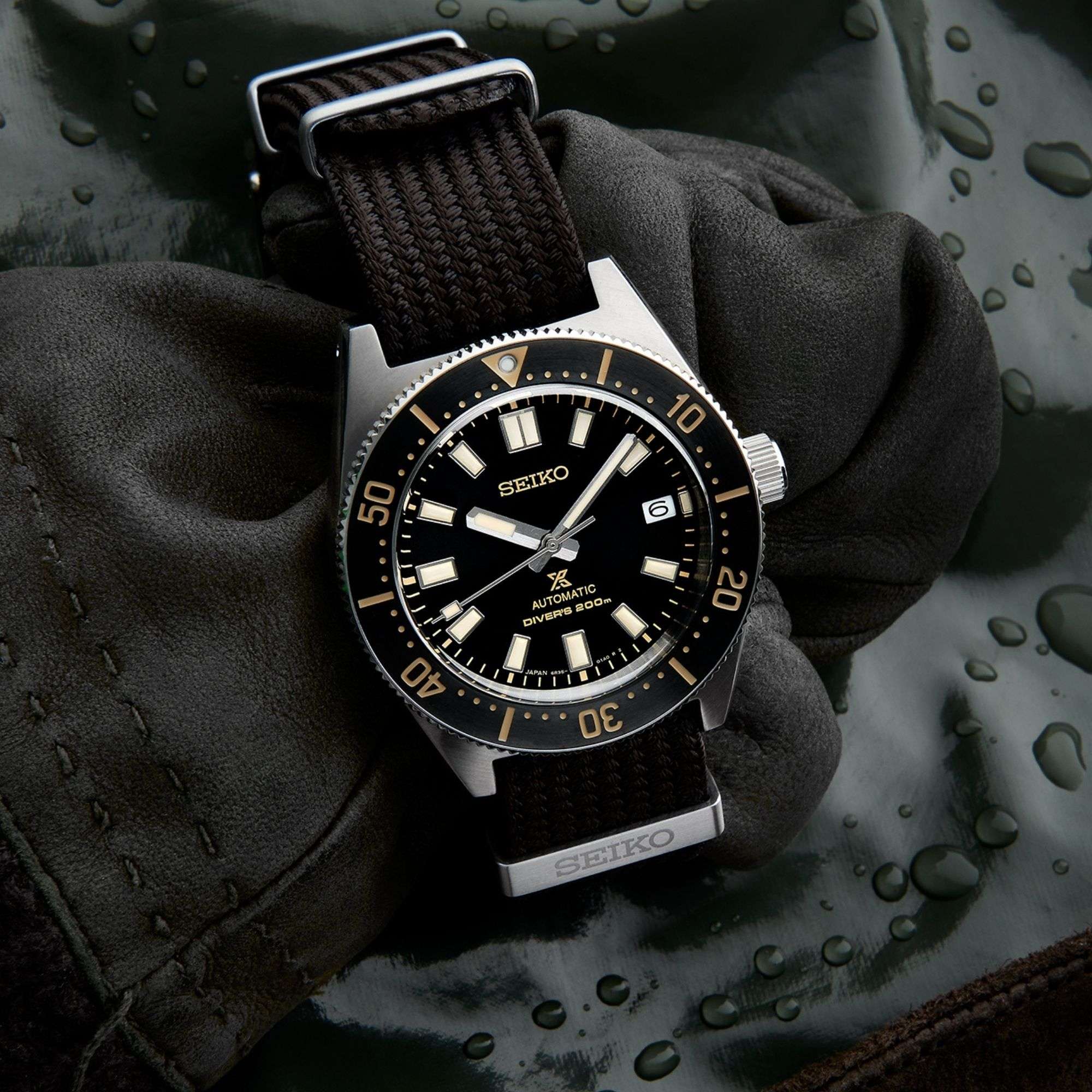 Seiko Prospex First Japanese Diver’s Re-interpretation Automatic Black Dial Nylon Strap Men's Watch SPB239J1