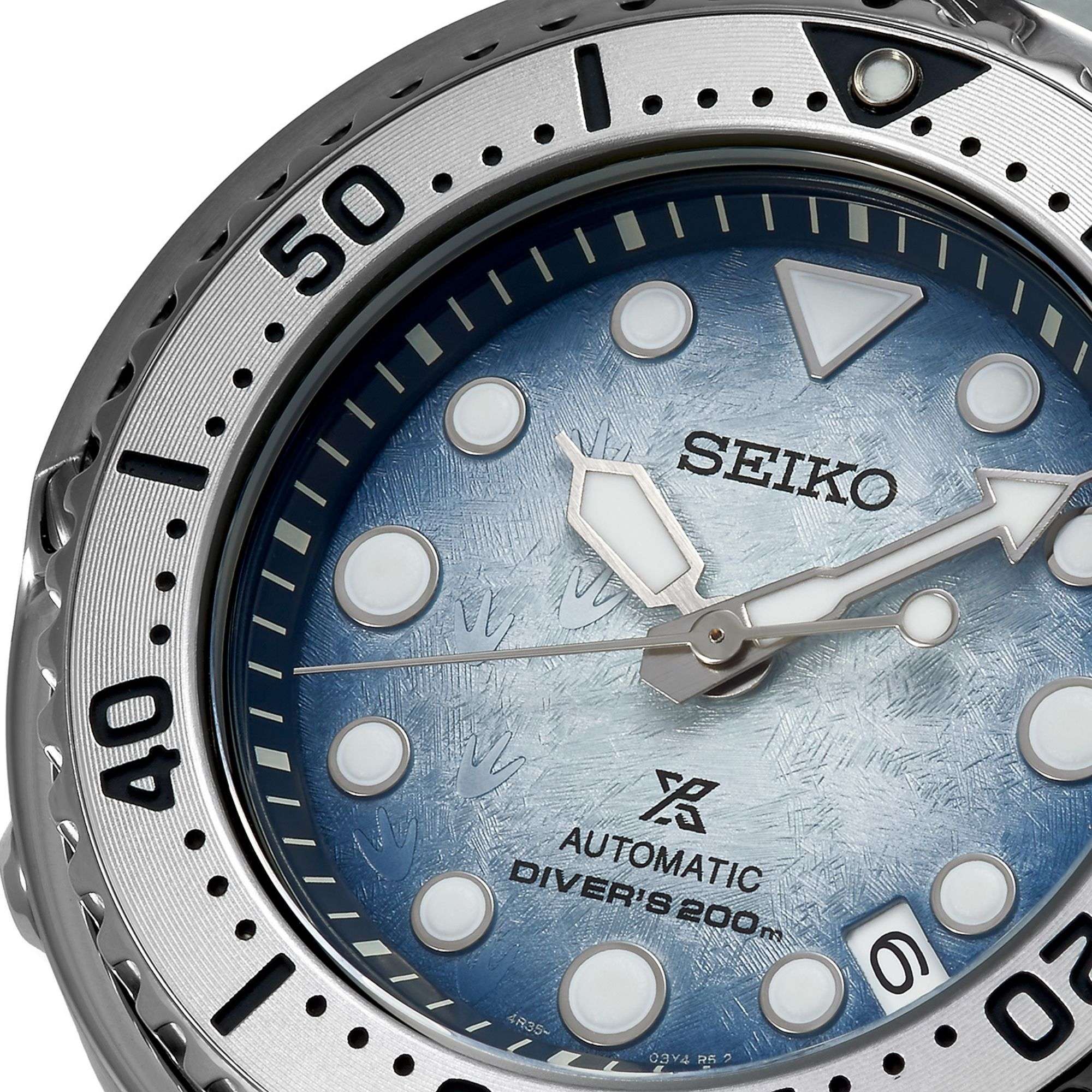 Seiko Prospex Antarctica Tuna Save the Ocean Automatic Blue Dial Silicone Bracelet Men's Watch SRPG59K1