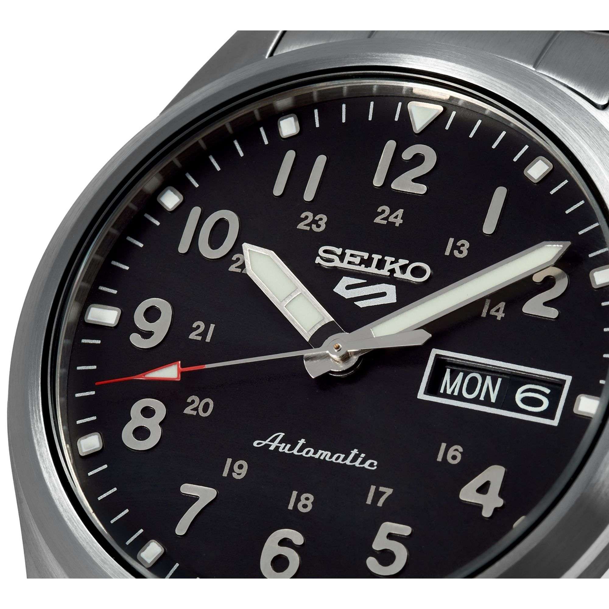 Seiko 5 Sports Military Field Collection Automatic Black Dial Stainless Steel Bracelet Men's Watch SRPG27K1