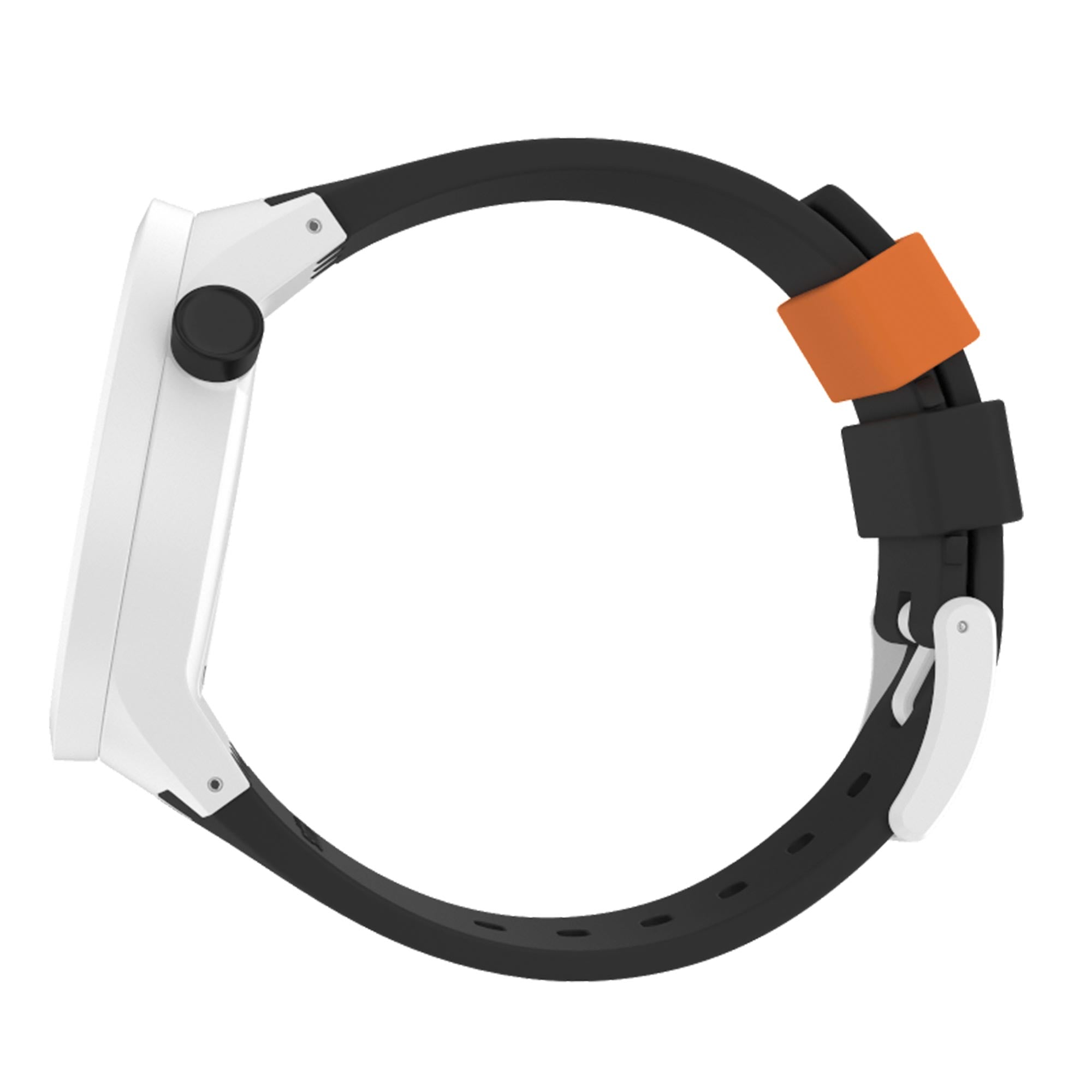 Orack Quartz Movement Orange Dial Silicone Strap Watch SB03M104