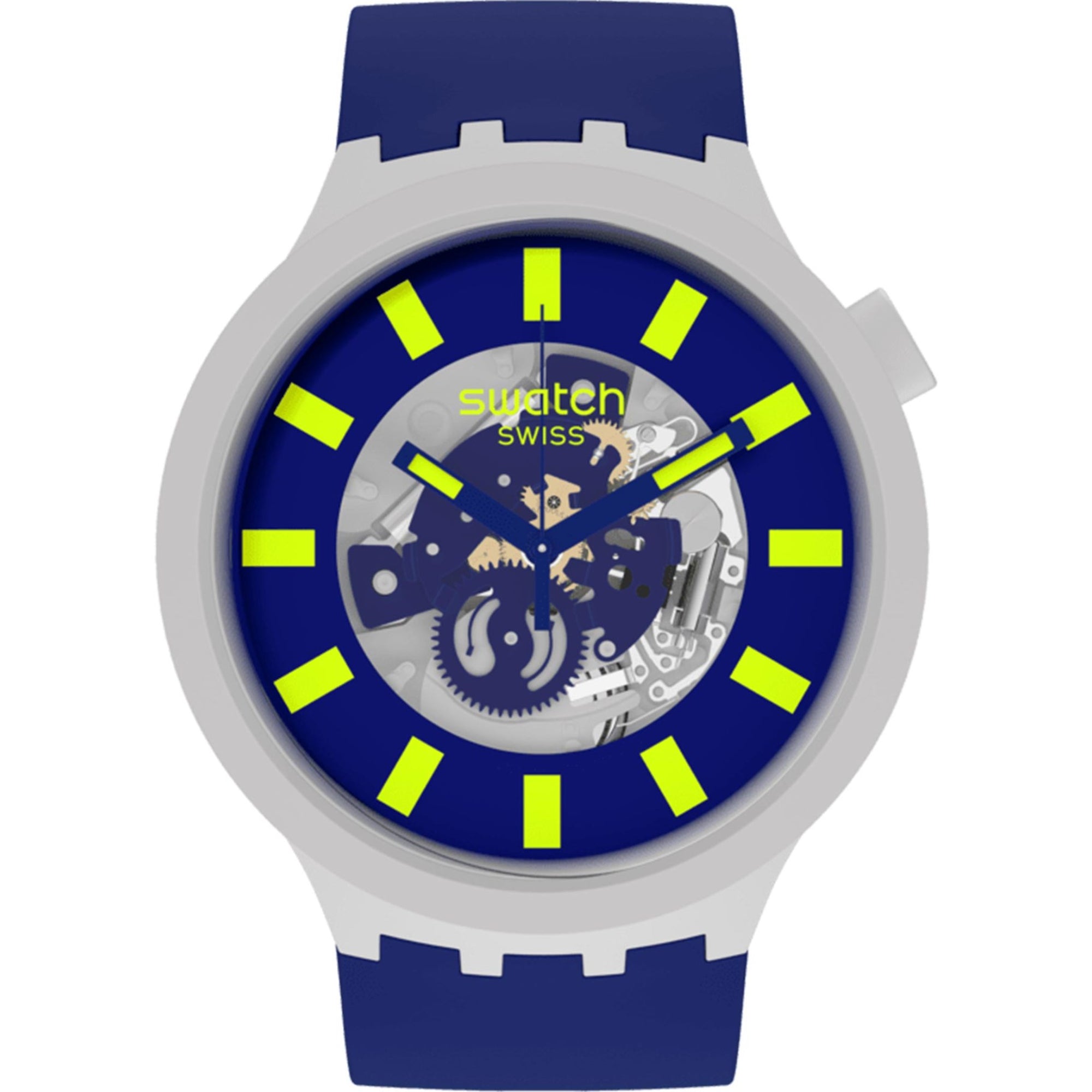 Limy Quartz Movement Blue Dial Silicone Strap Watch SB03M103
