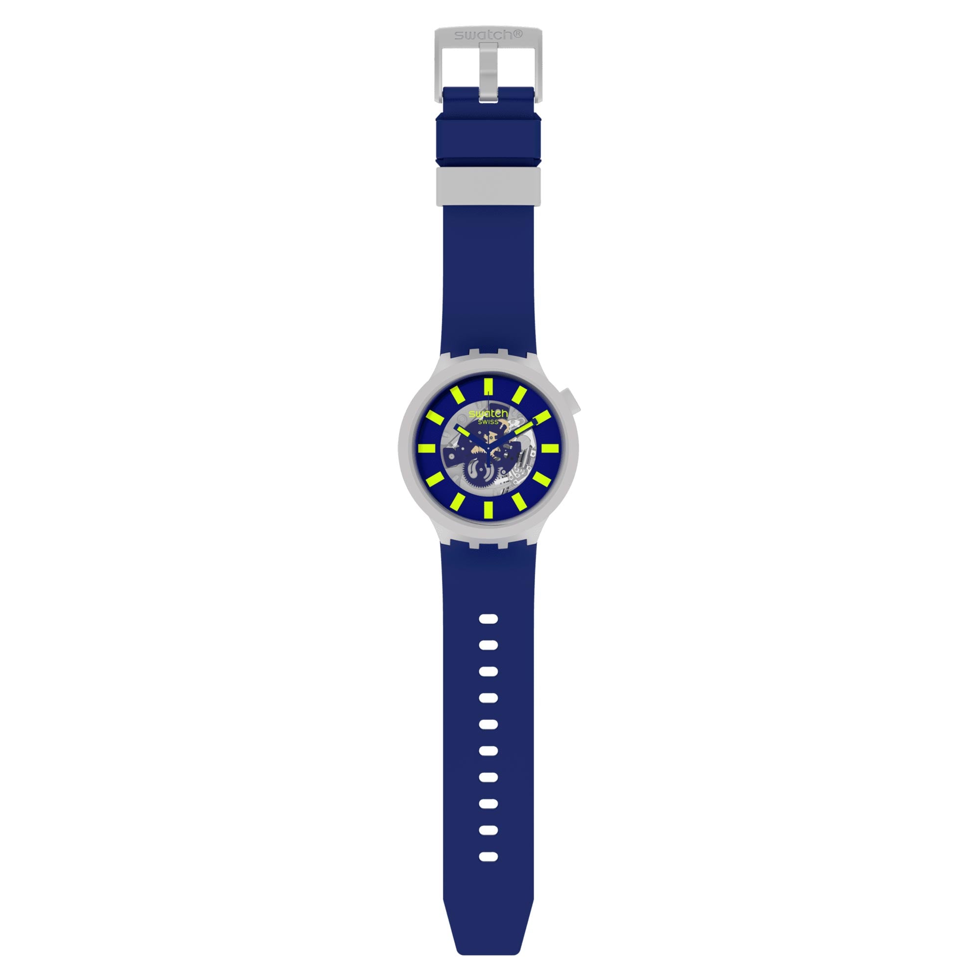 Limy Quartz Movement Blue Dial Silicone Strap Watch SB03M103