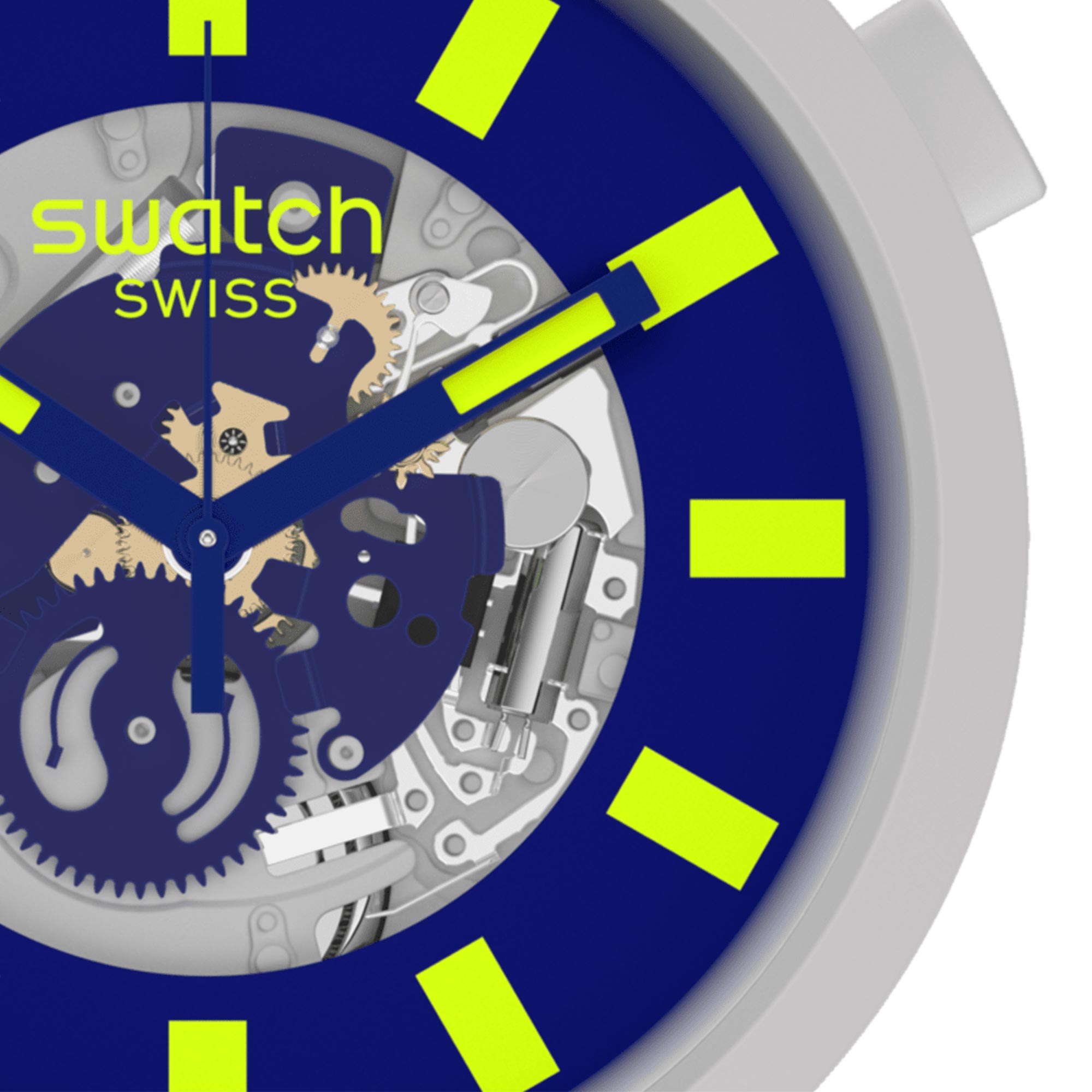 Limy Quartz Movement Blue Dial Silicone Strap Watch SB03M103
