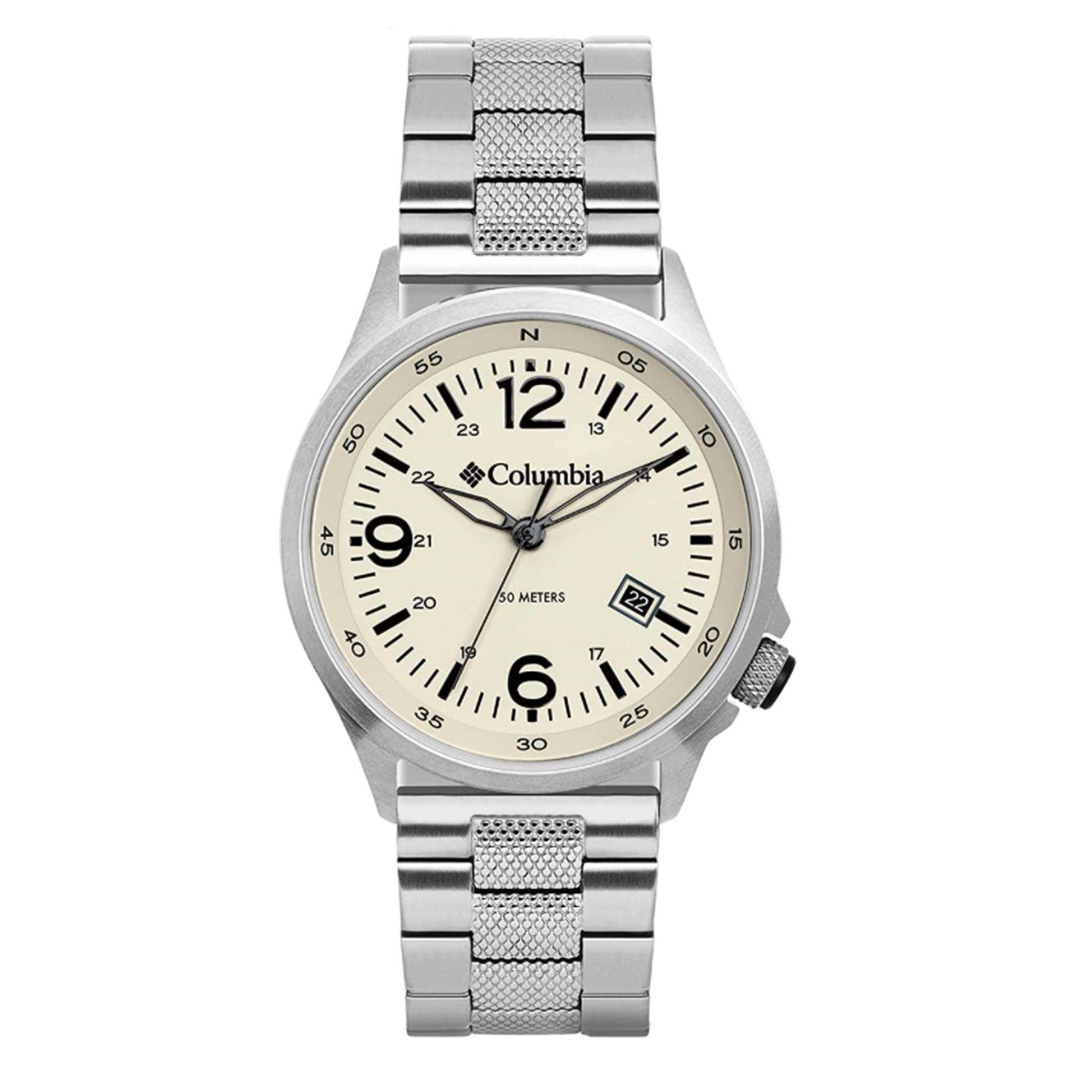 Columbia Canyon Ridge Quartz Chalk Dial Stainless Steel Bracelet Mens Watch CSC02-016