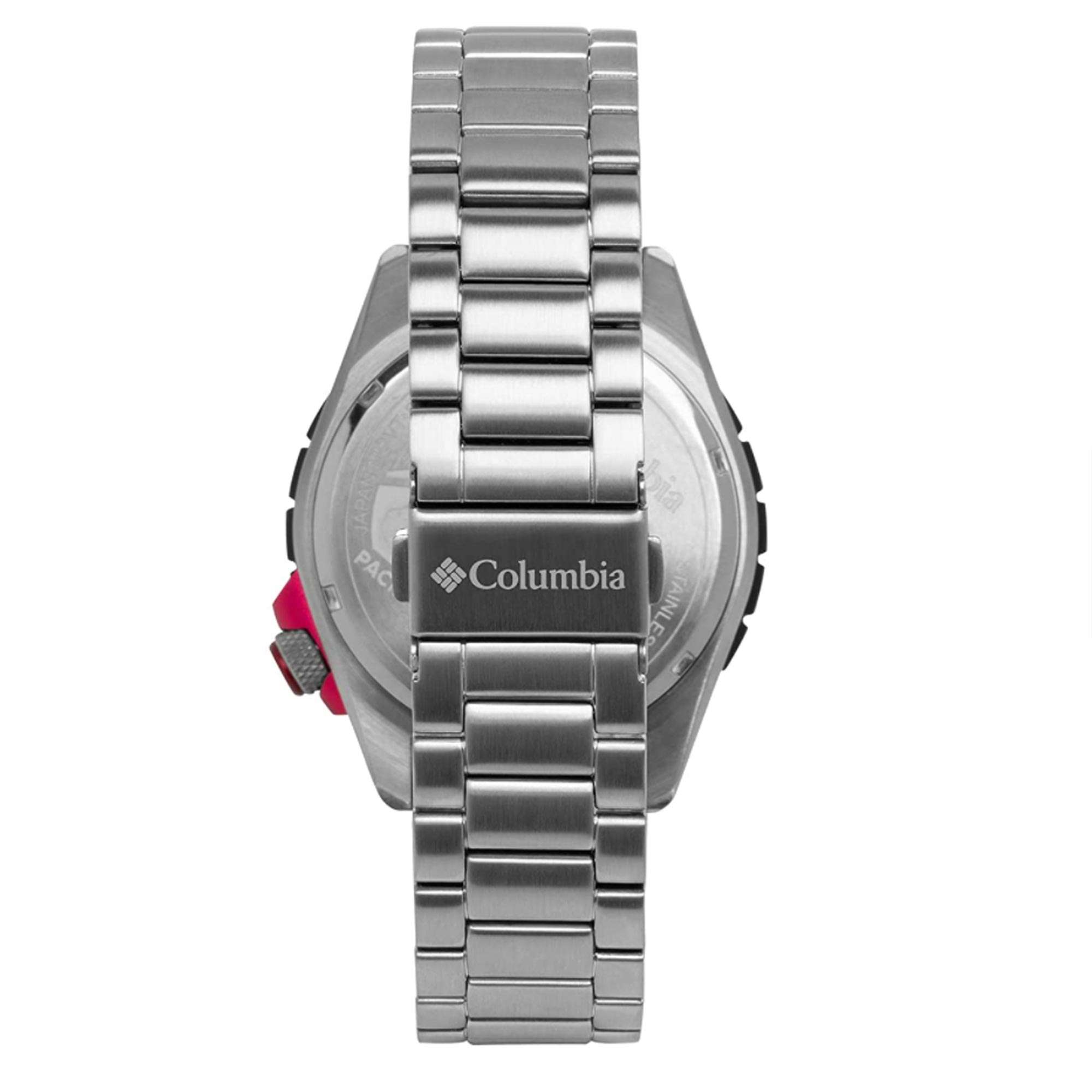 Columbia Pacific Outlander Diving Quartz Black Dial Steel Strap Men's Watch CSC04-007