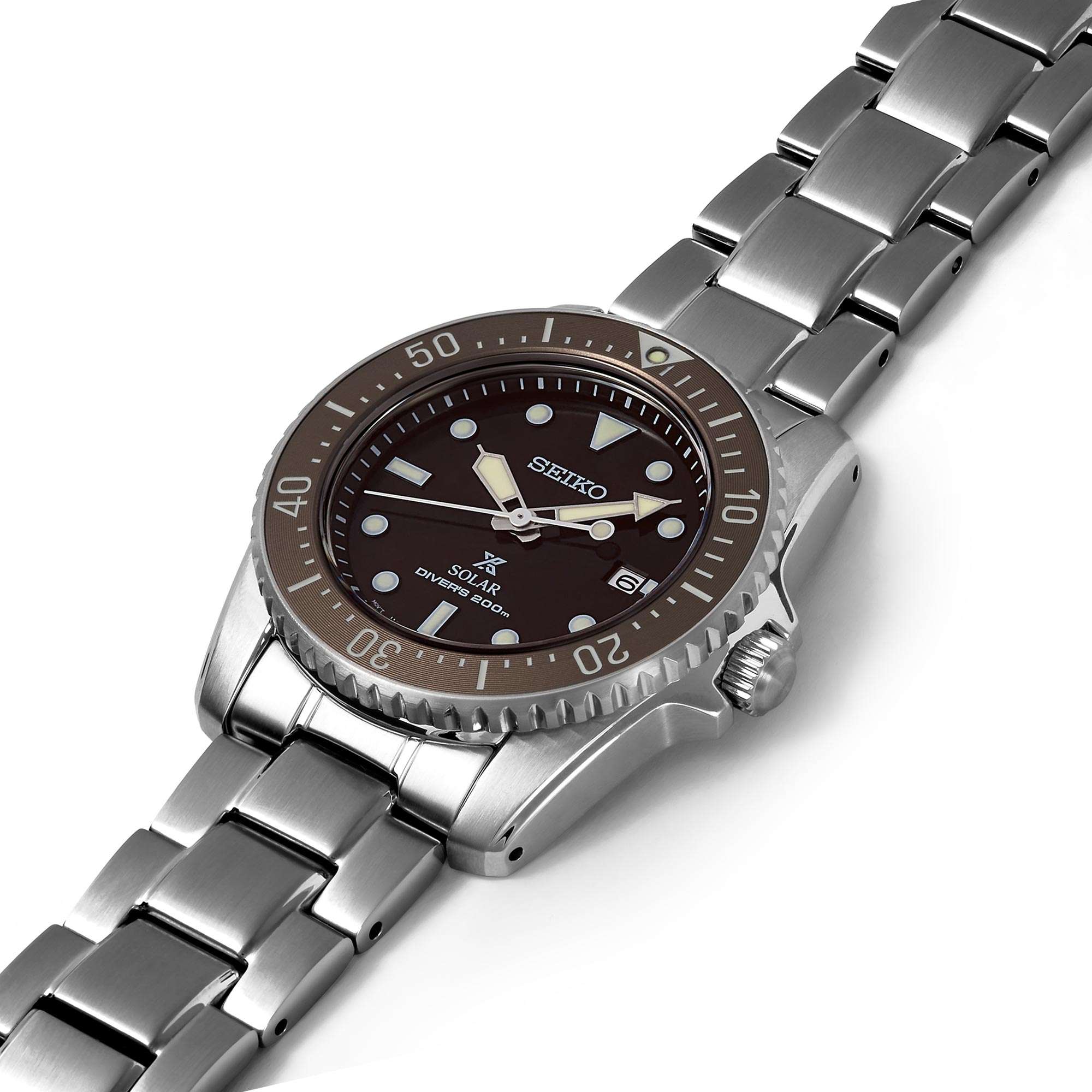 Seiko Prospex Solar Black Dial Stainless Steel Bracelet Men's Watch SNE571P1