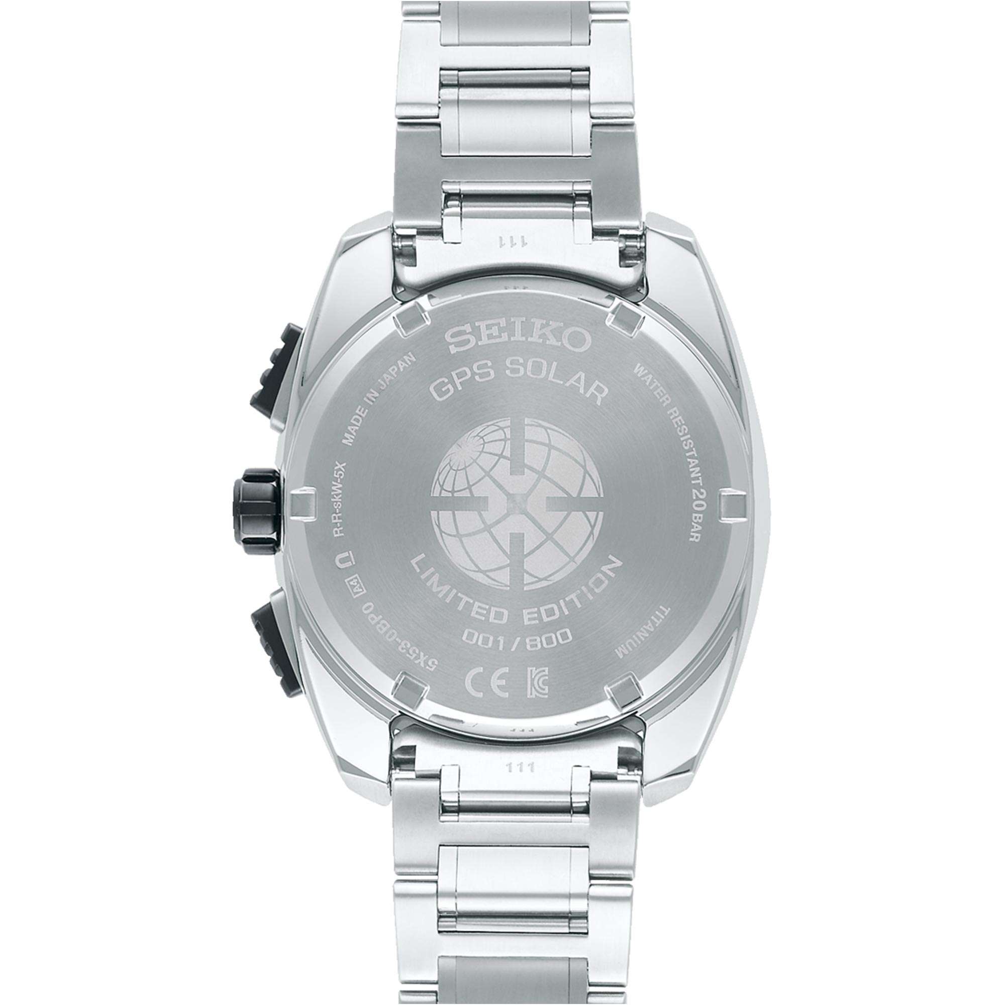 Seiko Astron GPS Solar Limited Edition Purple Dial Stainless Steel Bracelet Men's Watch SSH101J1