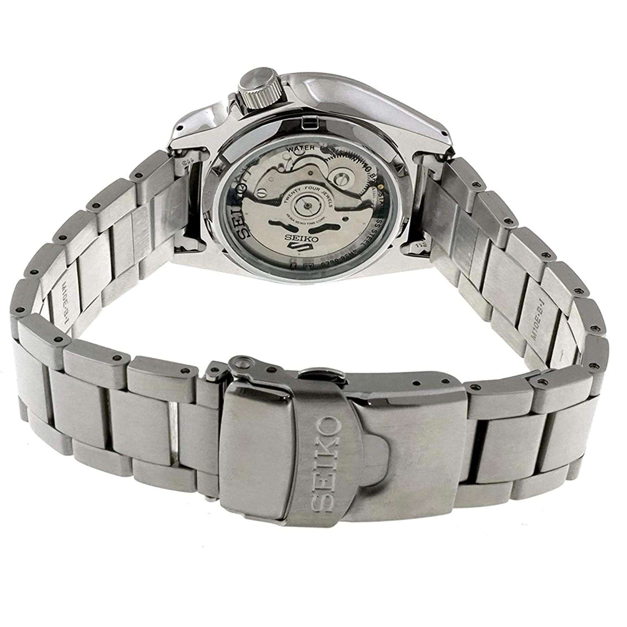 Seiko 5 Sports Solid Boy Automatic Grey Dial Silver Steel Men's Watch SRPE51K1