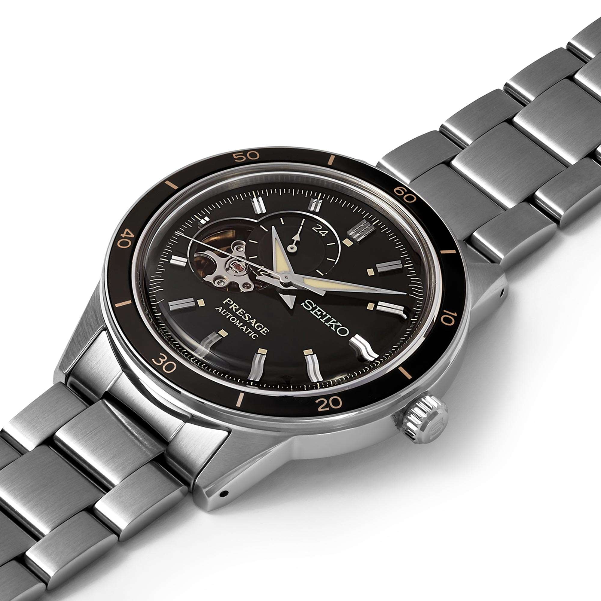 Seiko Presage Style 60'S Automatic Silver Dial Stainless Steel Bracelet Men's Watch SSA425J1