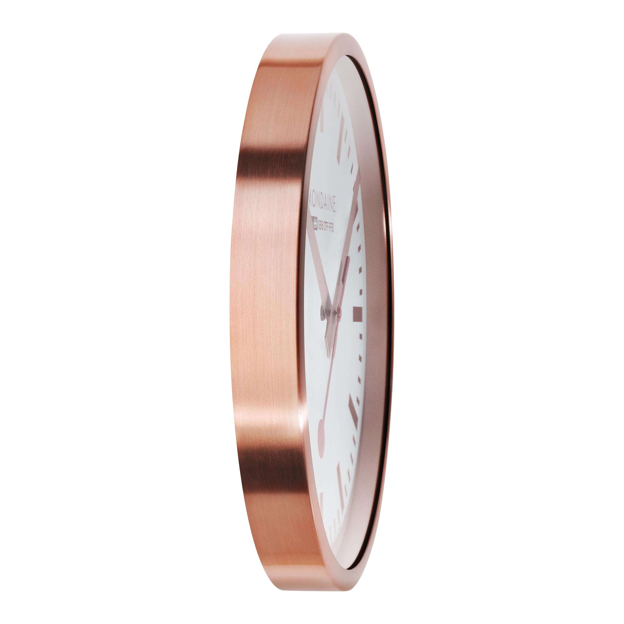 Mondaine Wall Clock White Dial Copper Case 40cm A995.CLOCK.17SBK