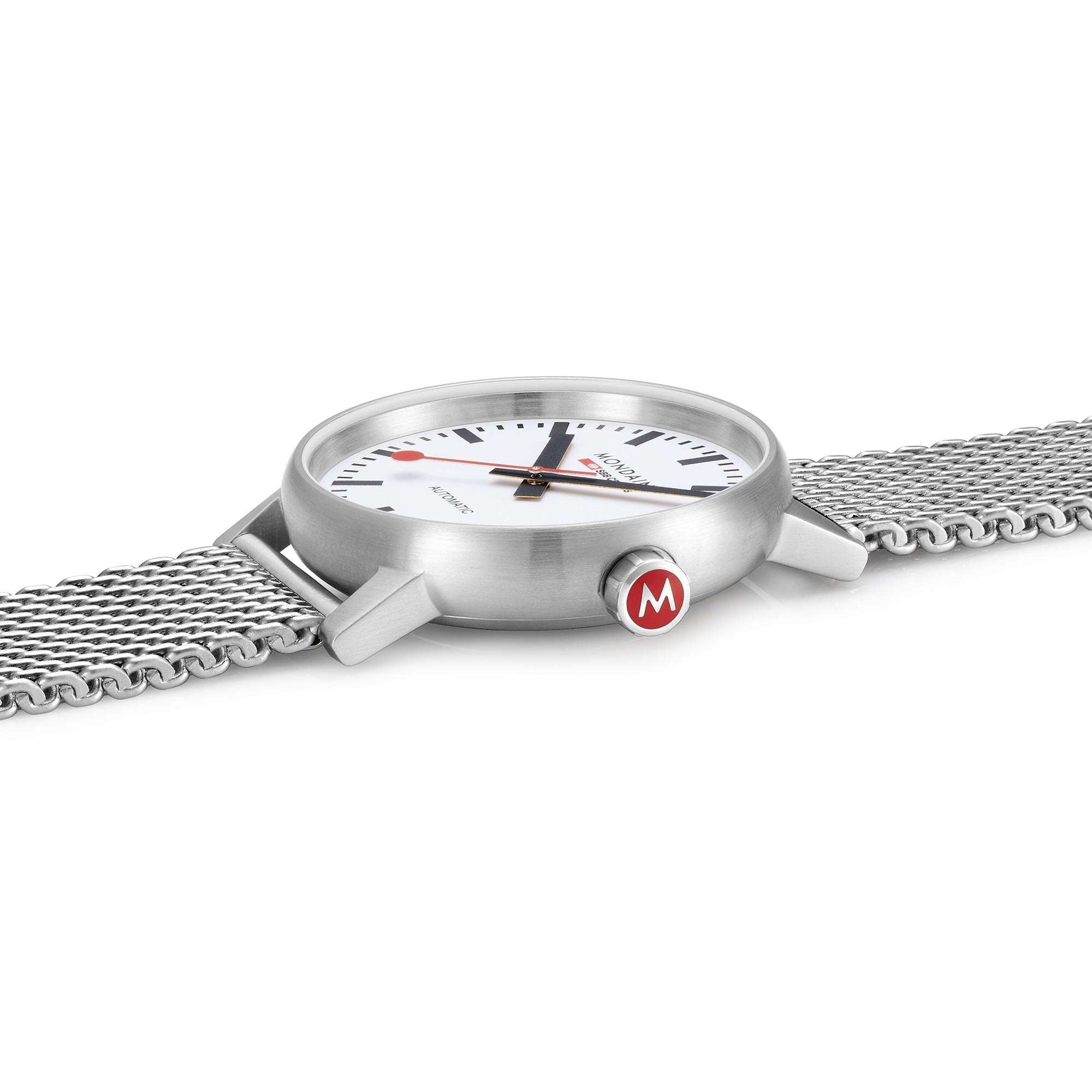 Mondaine Evo2 Automatic White Dial Stainless Steel Bracelet Men's Watch MSE.40610.SM