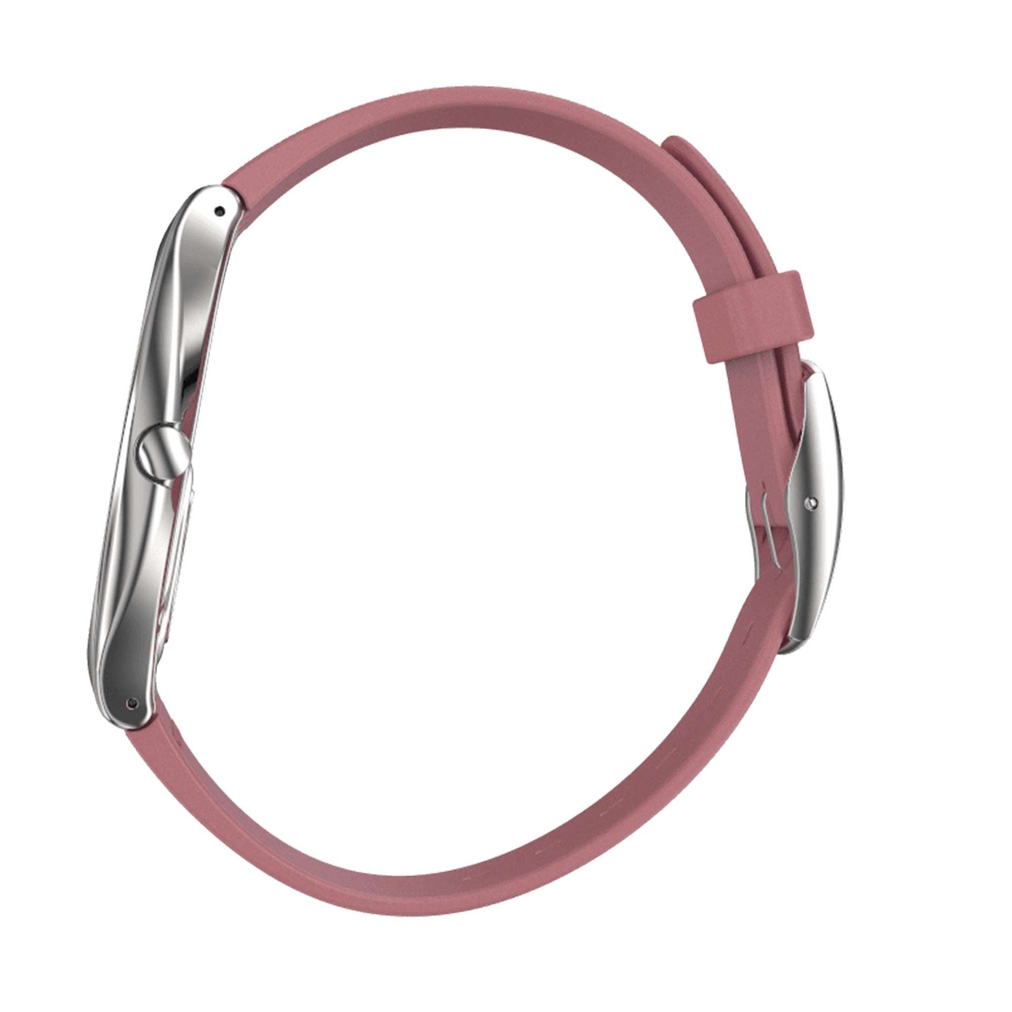 Swatch Skin Irony Rose Moire Quartz Pink Dial Pink Silicone Strap Ladies Watch SYXS135