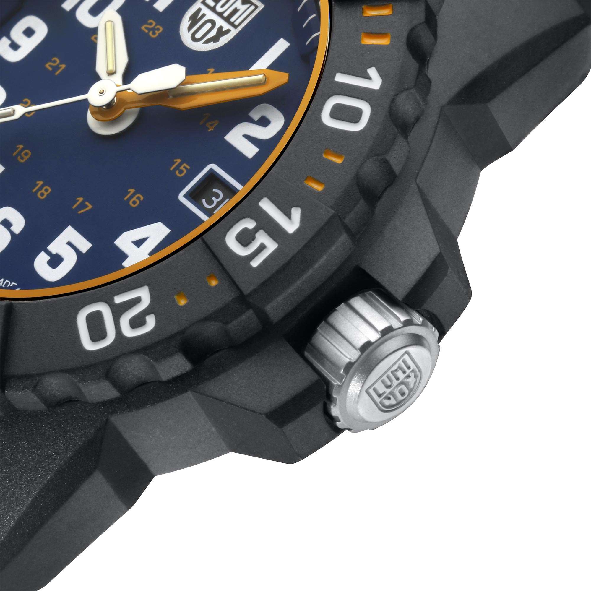 Luminox Navy SEAL 3500 Series Quartz Blue Dial Black Rubber Strap Men's Watch XS.3503.NSF