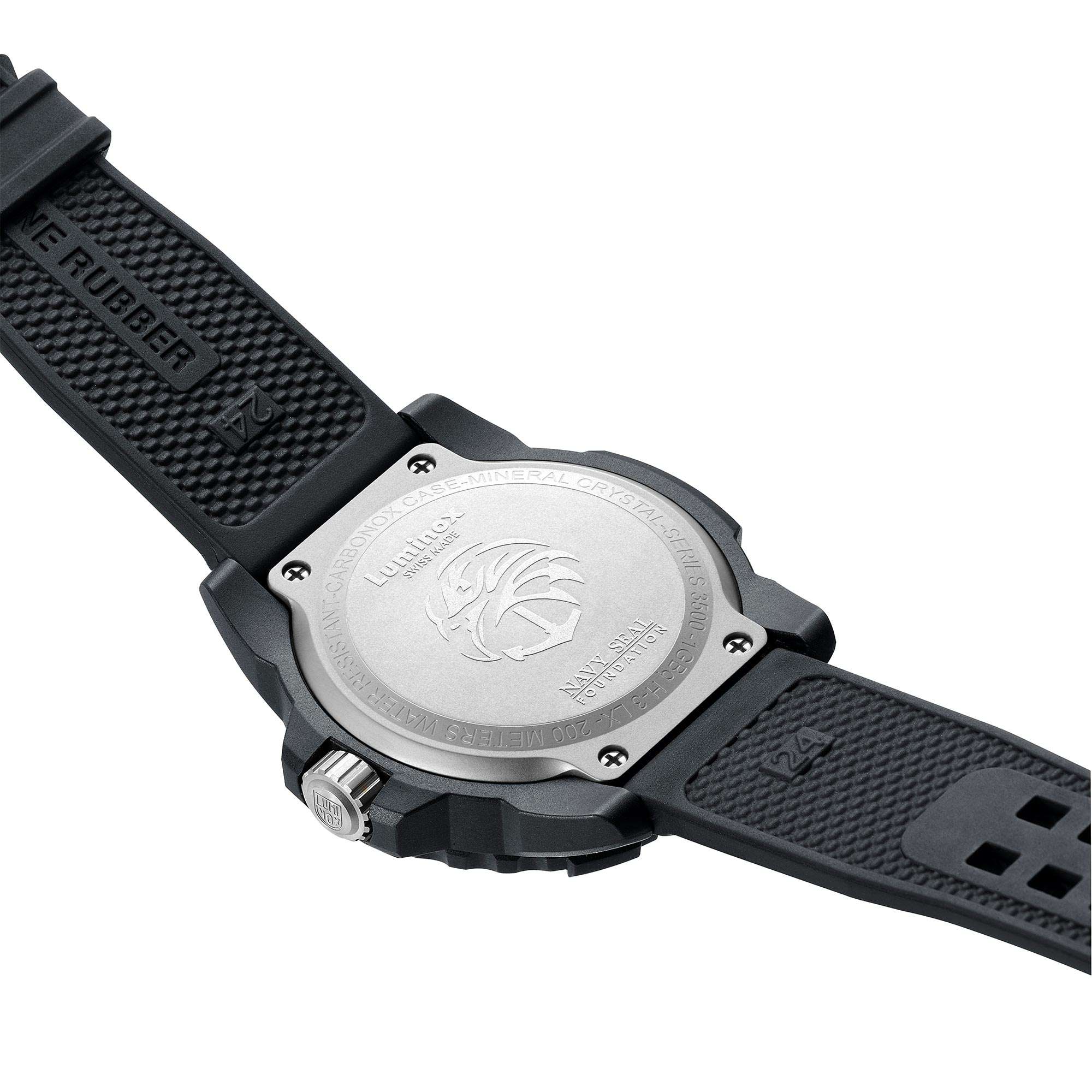 Luminox Navy SEAL 3500 Series Quartz Blue Dial Black Rubber Strap Men's Watch XS.3503.NSF