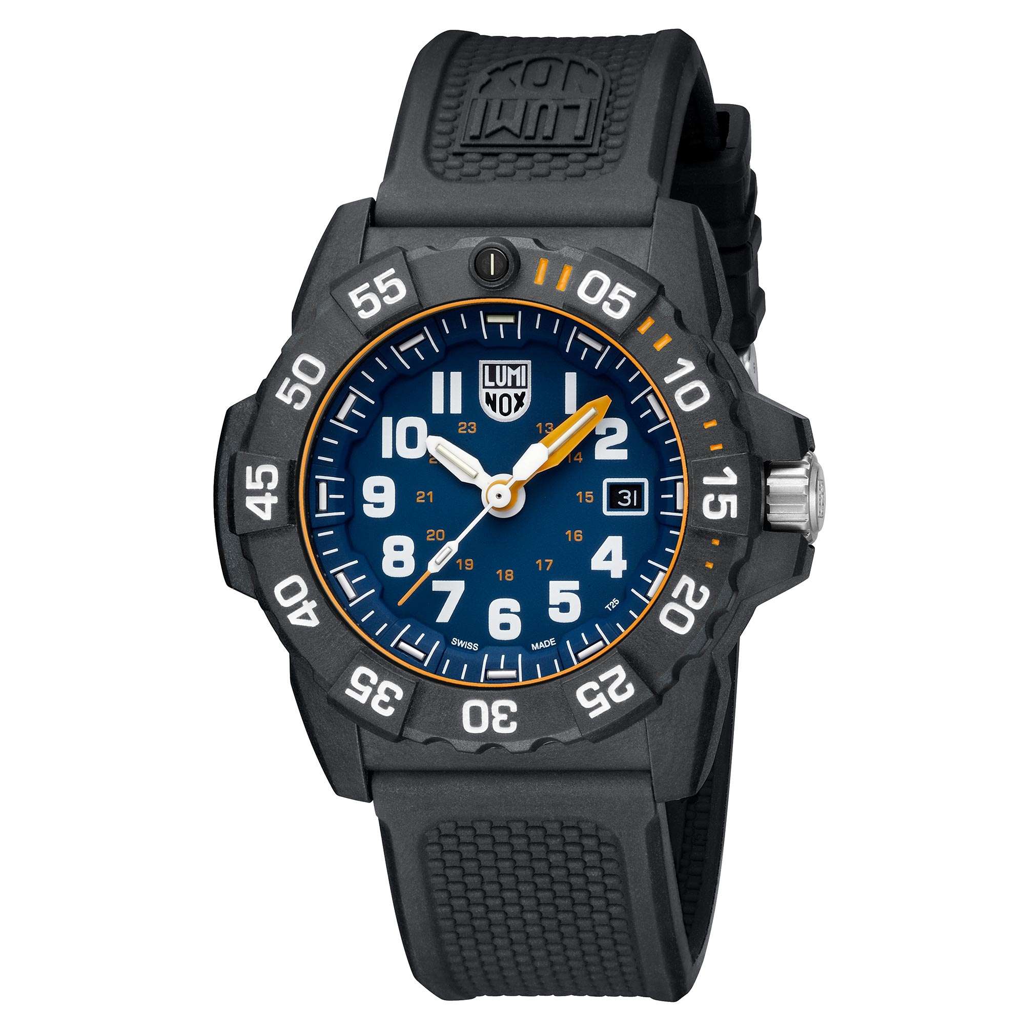 Luminox Navy SEAL 3500 Series Quartz Blue Dial Black Rubber Strap Men's Watch XS.3503.NSF