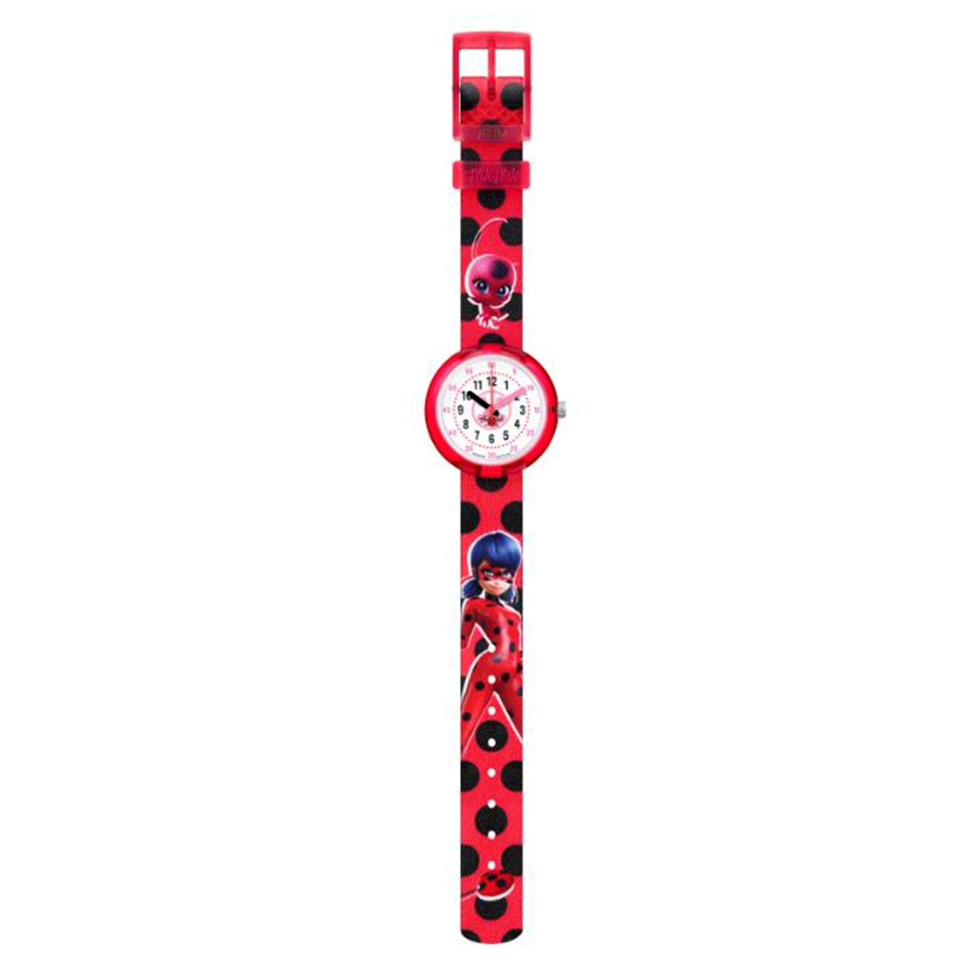 Flik-Flak Ladybug Quartz White Dial Red Plastic Strap Children's Watch FPNP106