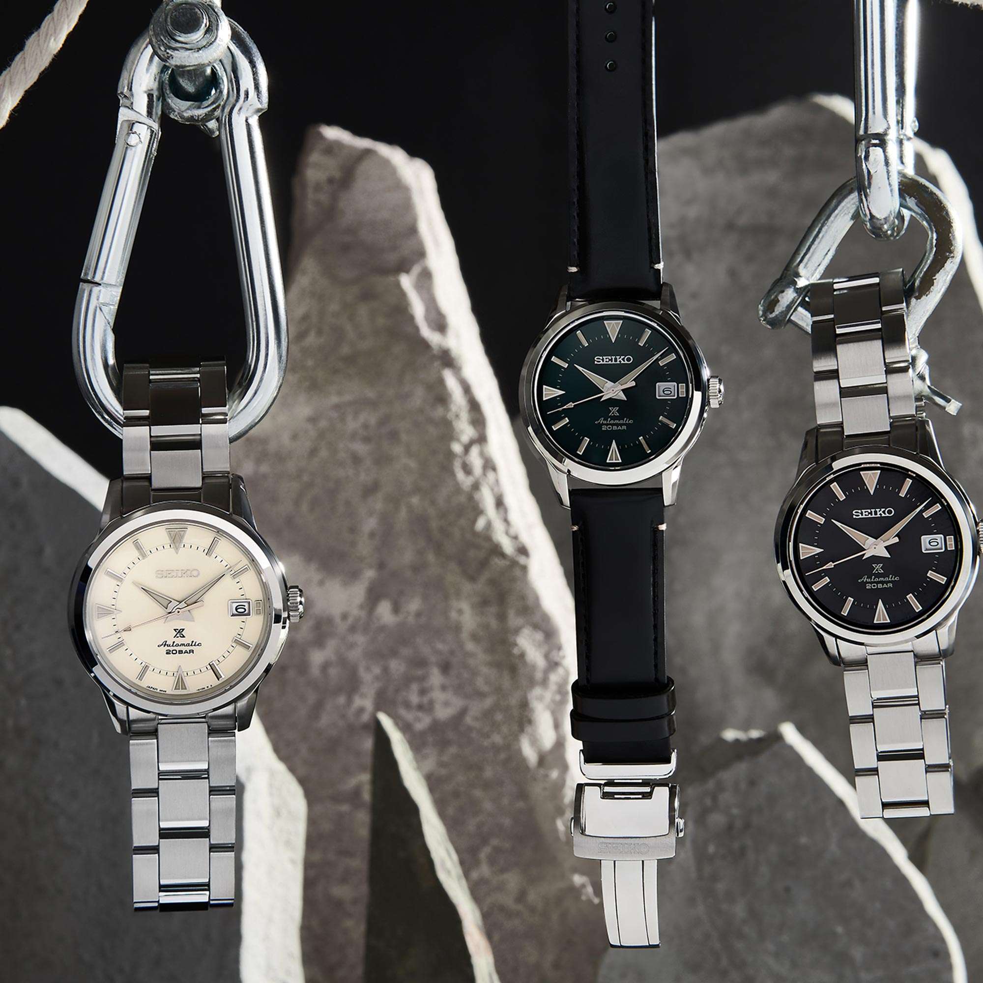 Seiko Prospex 1959 Alpinist Automatic Cream Dial Stainless Steel Bracelet Men's Watch SPB241J1