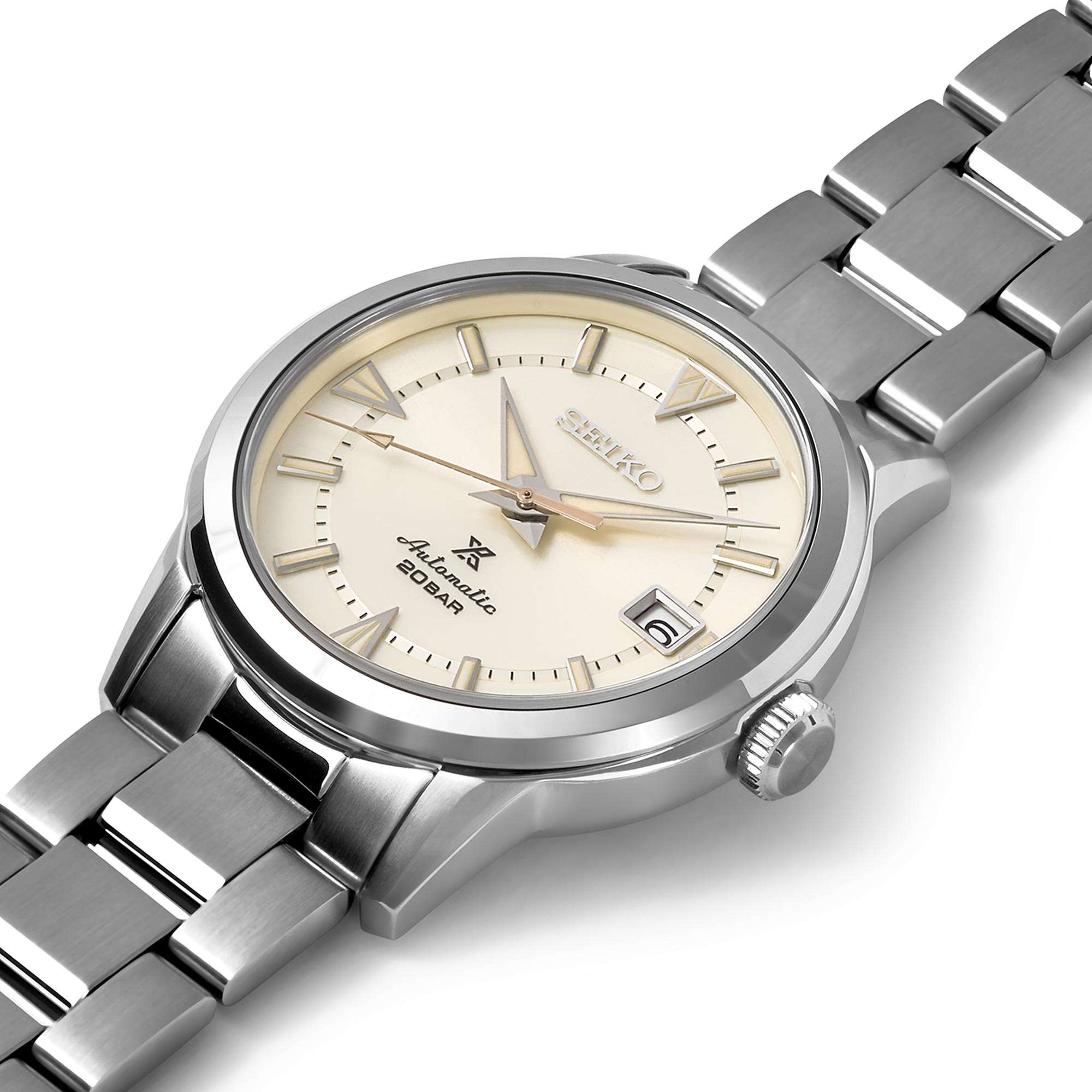 Seiko Prospex 1959 Alpinist Automatic Cream Dial Stainless Steel Bracelet Men's Watch SPB241J1