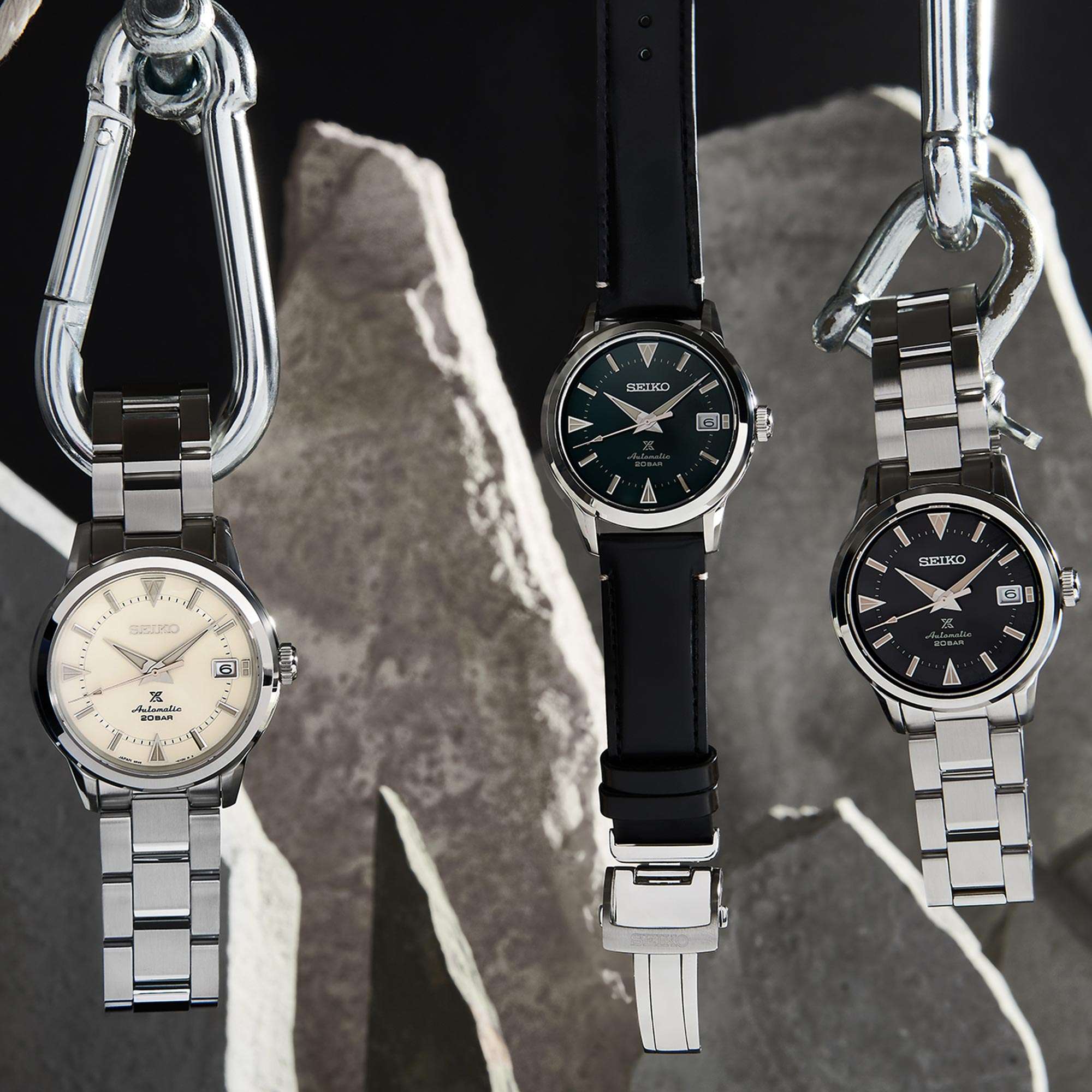 Seiko Prospex 1959 Alpinist Automatic Black Dial Stainless Steel Bracelet Men's Watch SPB243J1