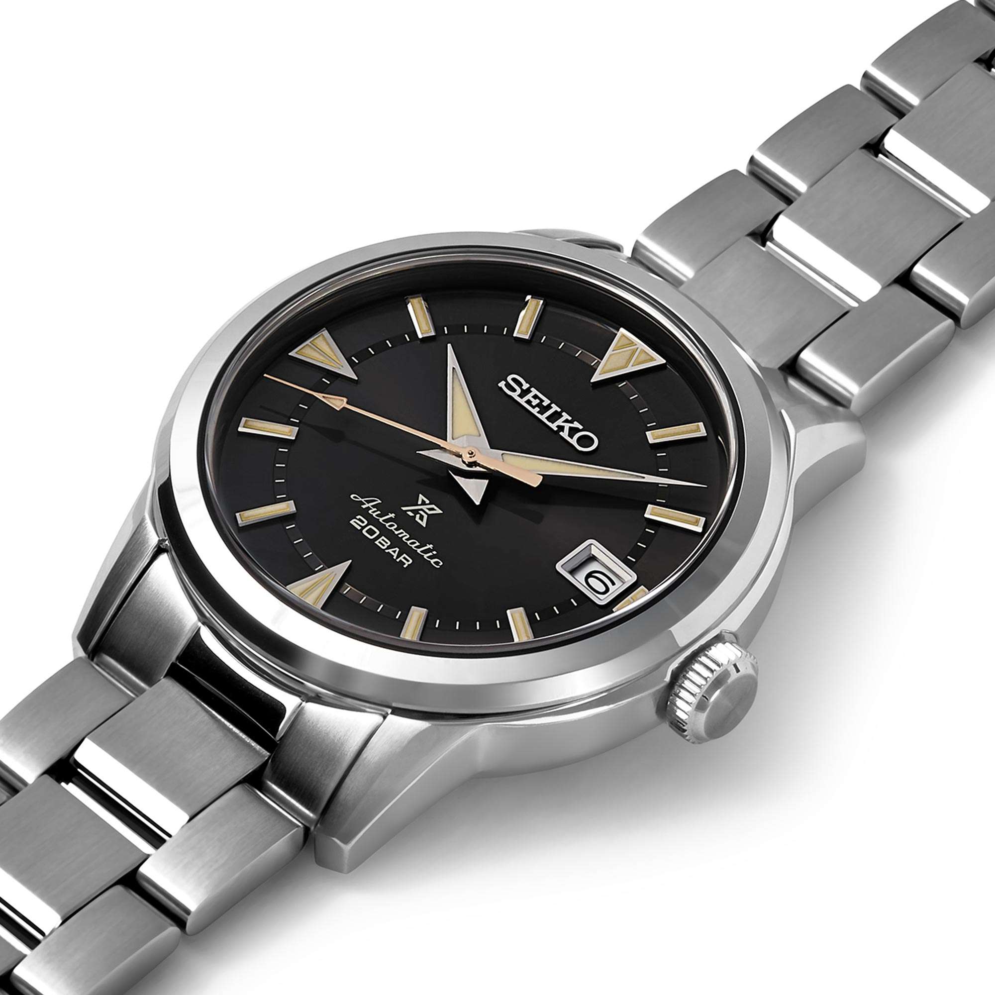 Seiko Prospex 1959 Alpinist Automatic Black Dial Stainless Steel Bracelet Men's Watch SPB243J1