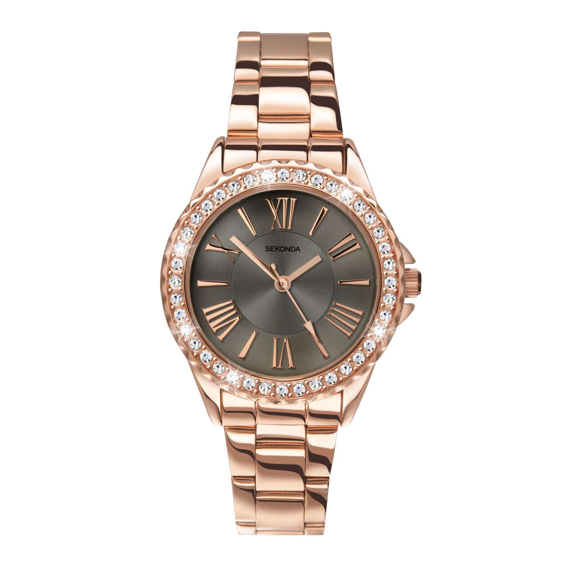 Sekonda Quartz Mother of Pearl Dial Gold PVD Stainless Steel Bracelet Ladies Watch 2397