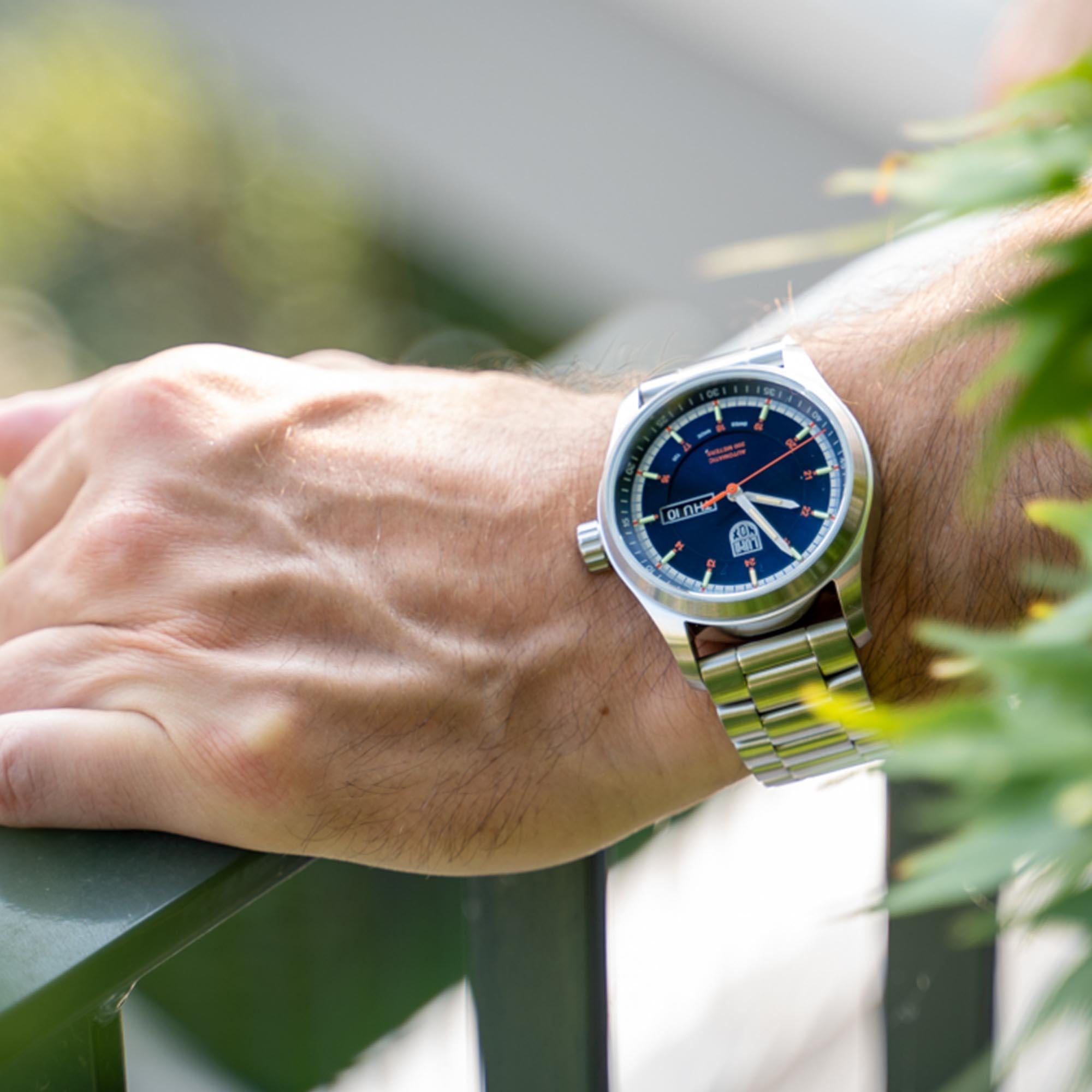 Luminox Atacama Field Automatic 1900 Series Blue Dial Steel Strap Men's Watch XL.1904