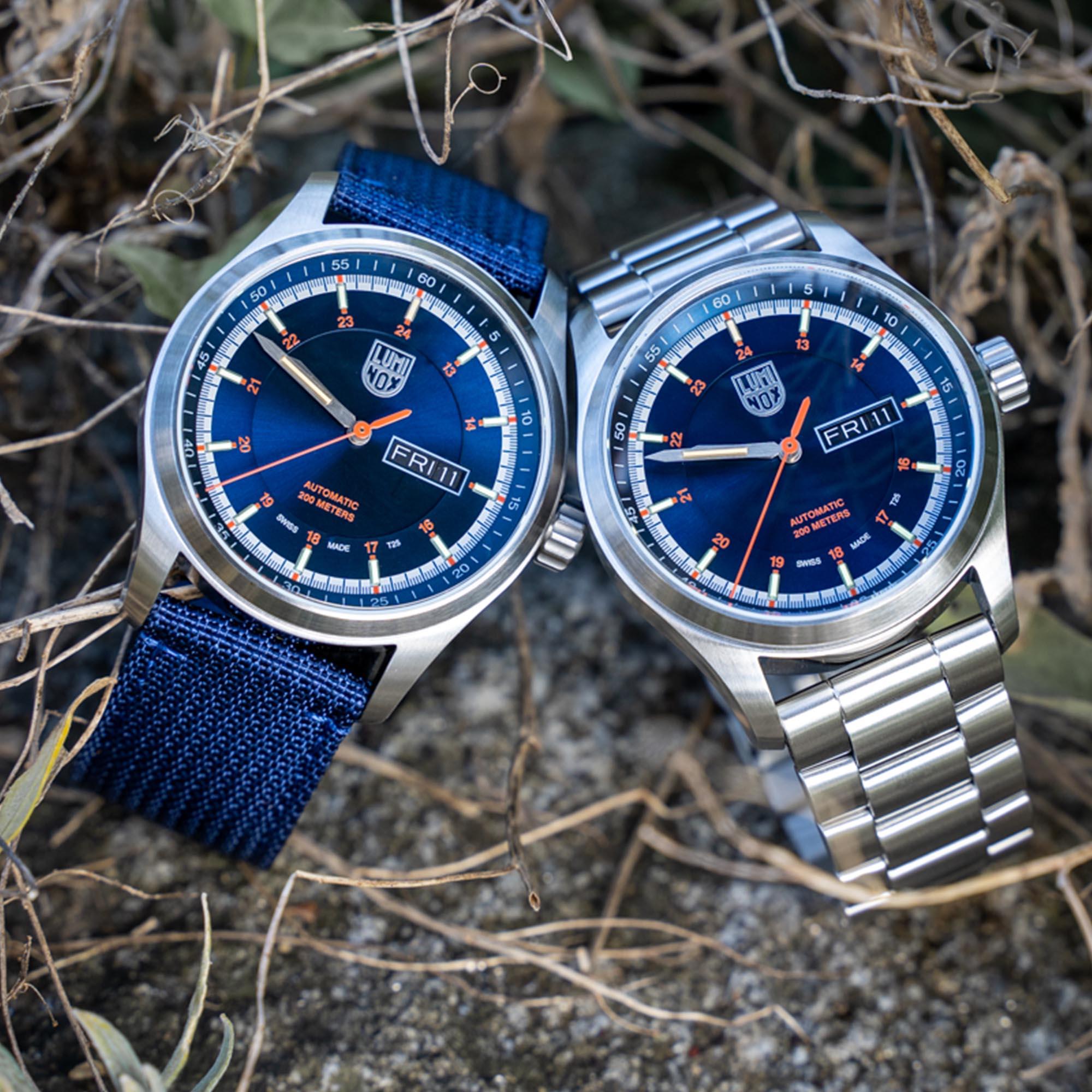 Luminox Atacama Field Automatic 1900 Series Blue Dial Stainless Steel Bracelet Men's Watch XL.1904