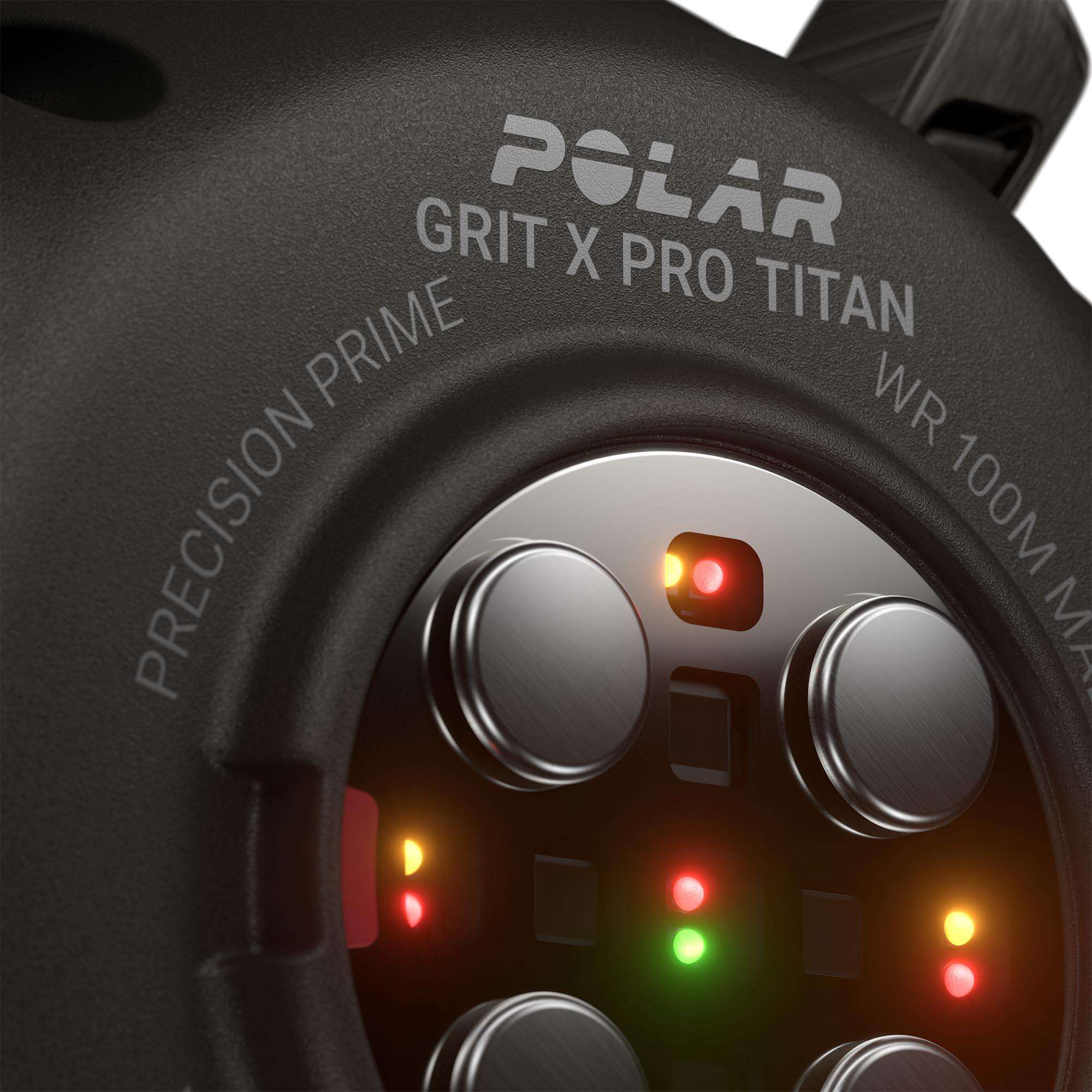 Polar Grit X Pro Titan Grey Quartz Black Dial Rubber Strap Watch 90085777