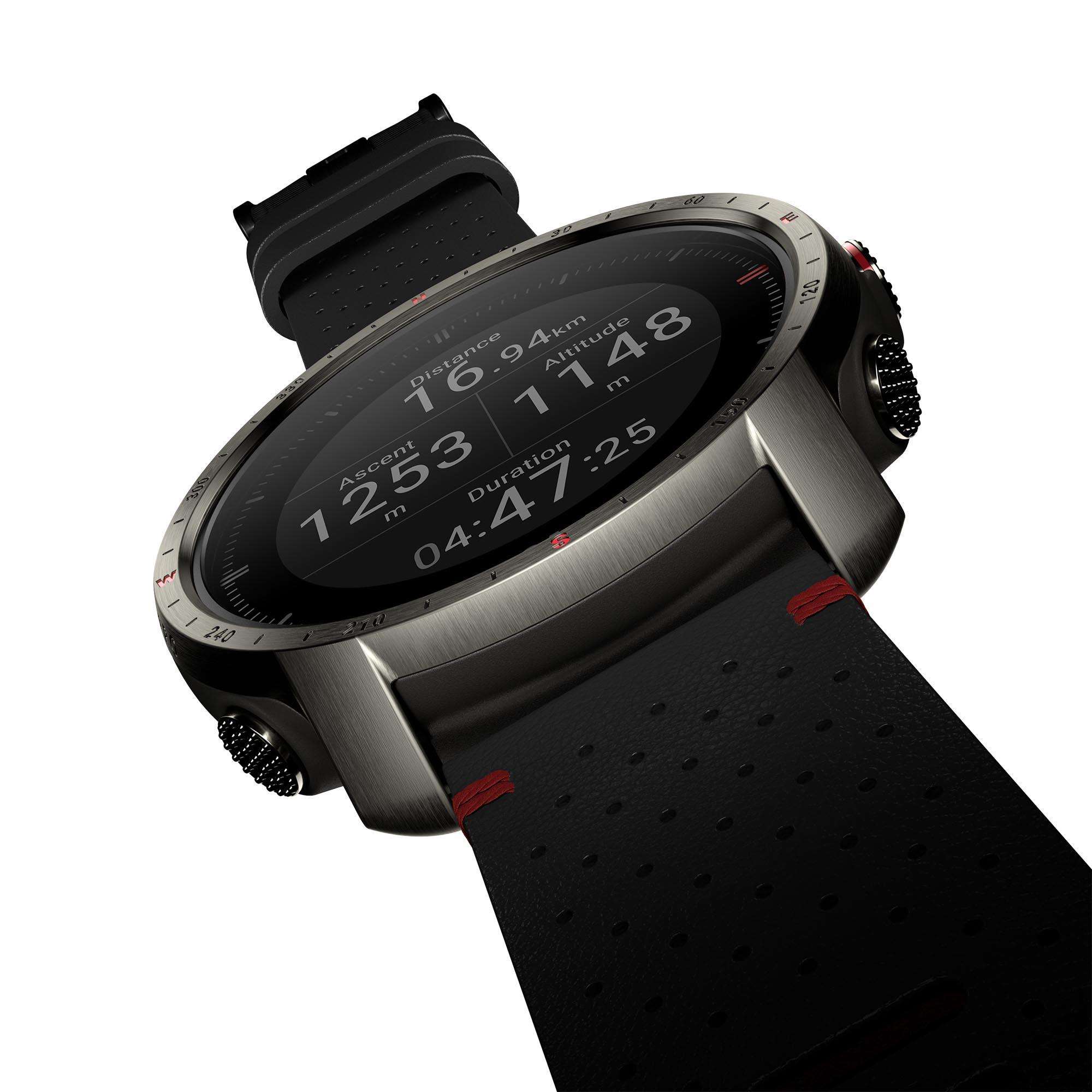 Polar Grit X Pro Titan Grey Quartz Black Dial Rubber Strap Watch 90085777