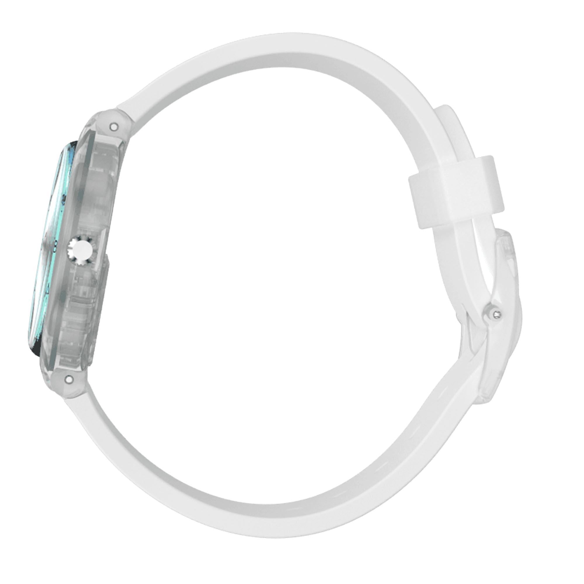 Swatch Original Gent Quartz White Dial Silicone Strap Ladies Watch GE713