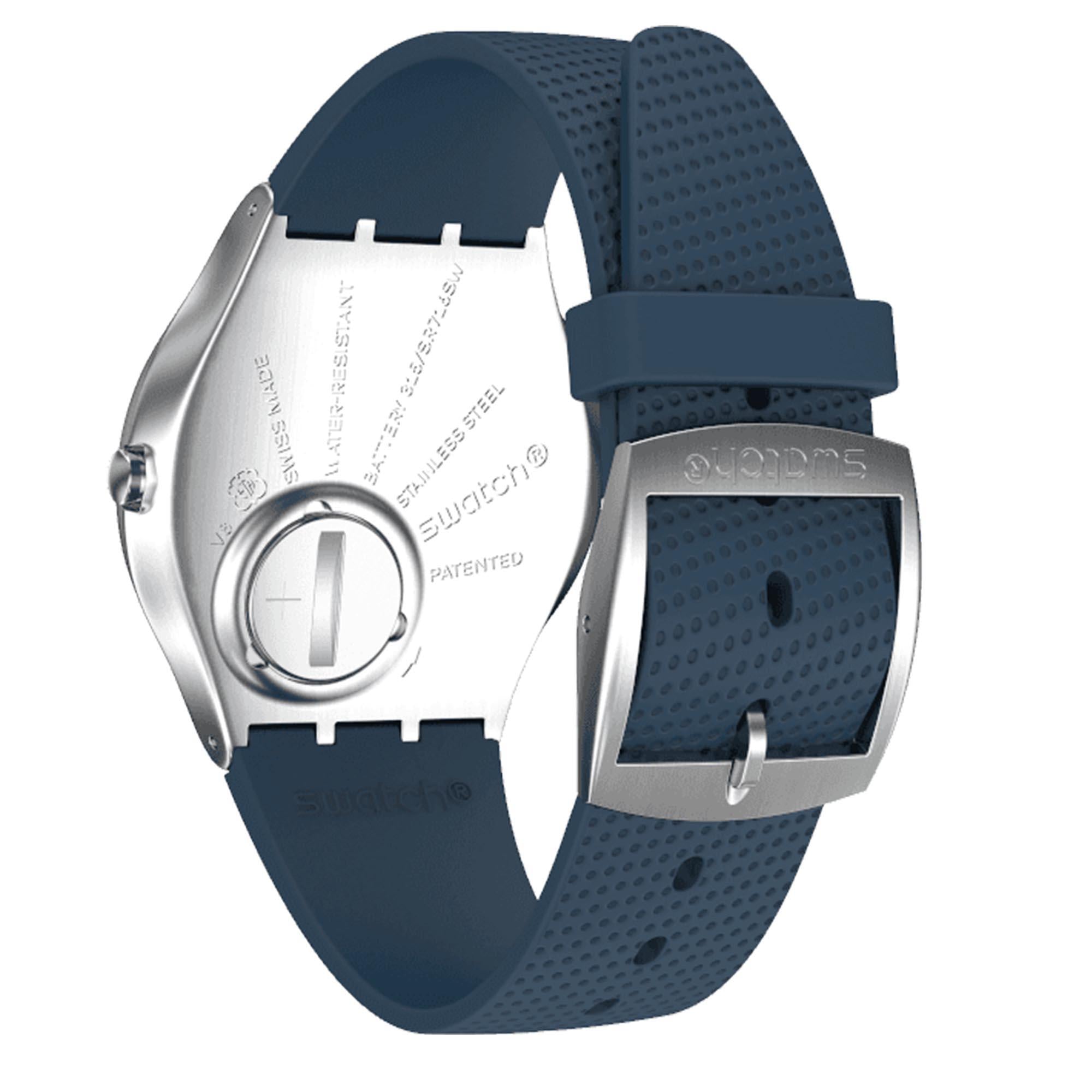 Swatch Skin Irony Quartz Blue Dial Blue Strap Unisex Watch SS07S102