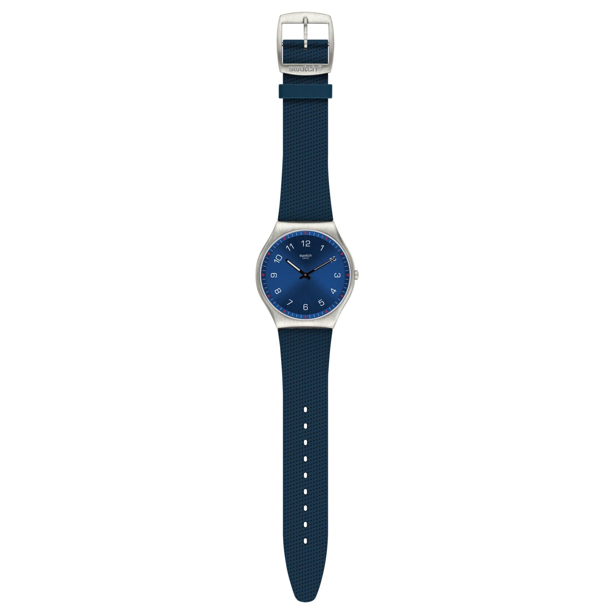 Swatch Skin Irony Quartz Blue Dial Blue Strap Unisex Watch SS07S102