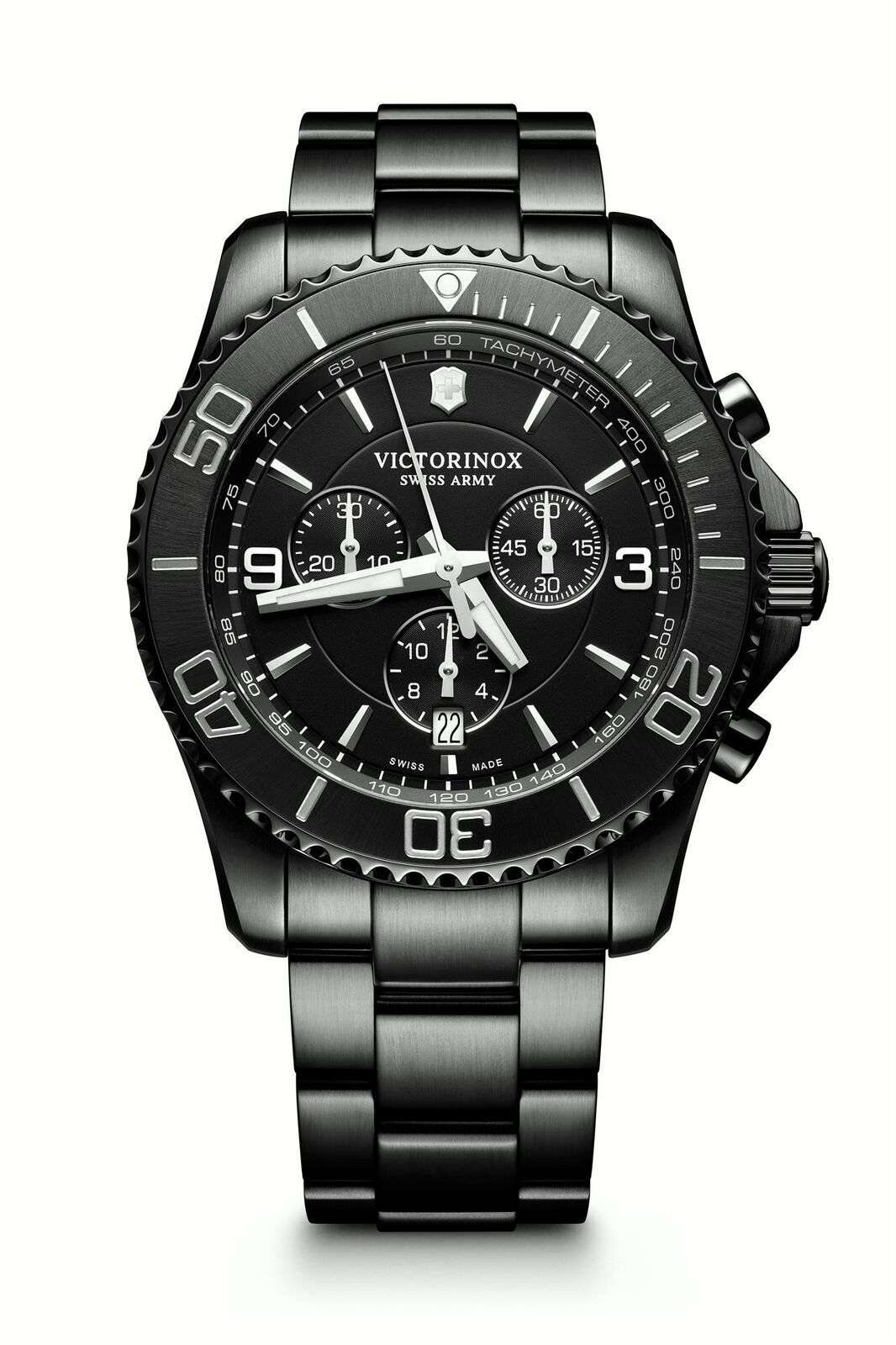 Victorinox Maverick Chronograph Black Edition Tachymeter Men's Watch 241797