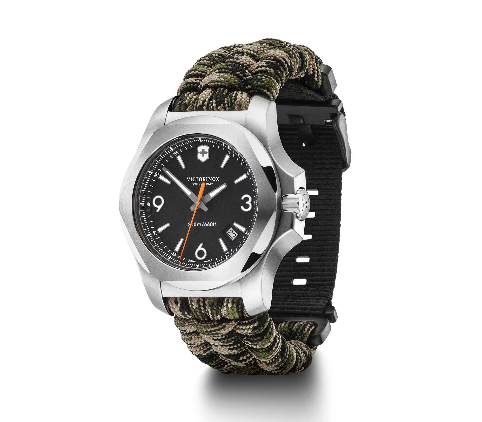 Victorinox I.N.O.X Autumn Paracord Silver Stainless Steel Quartz Men's Watch 241894
