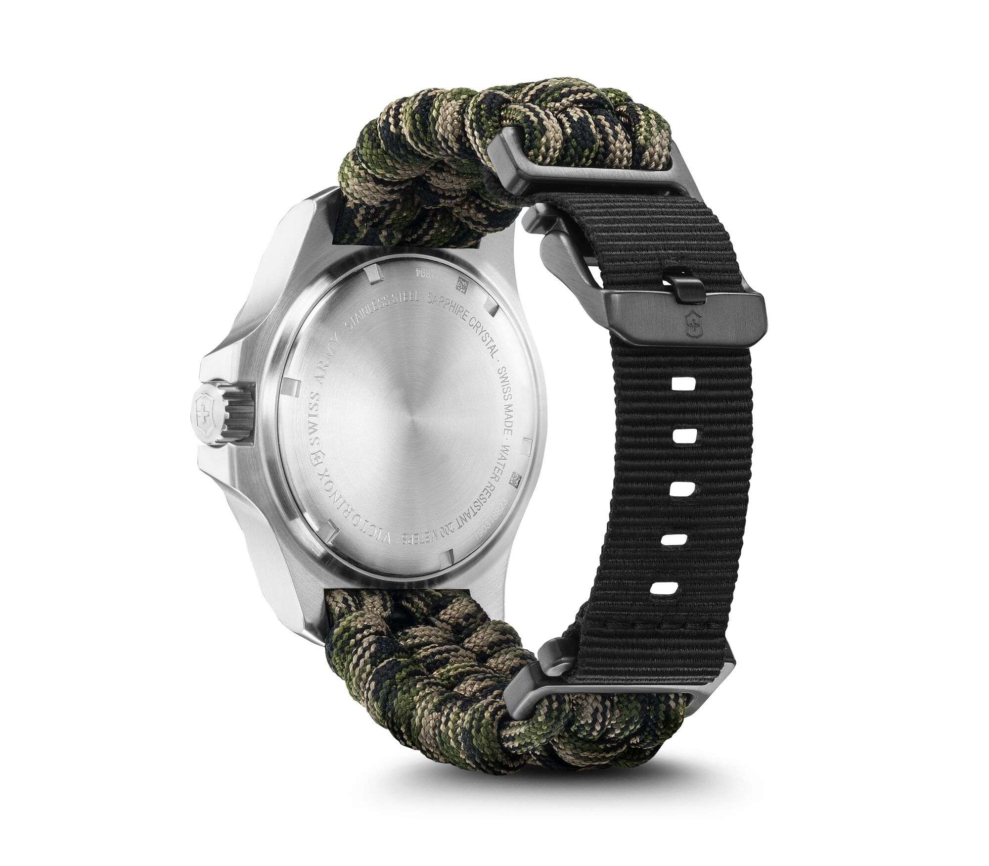Victorinox I.N.O.X Autumn Paracord Silver Stainless Steel Quartz Men's Watch 241894