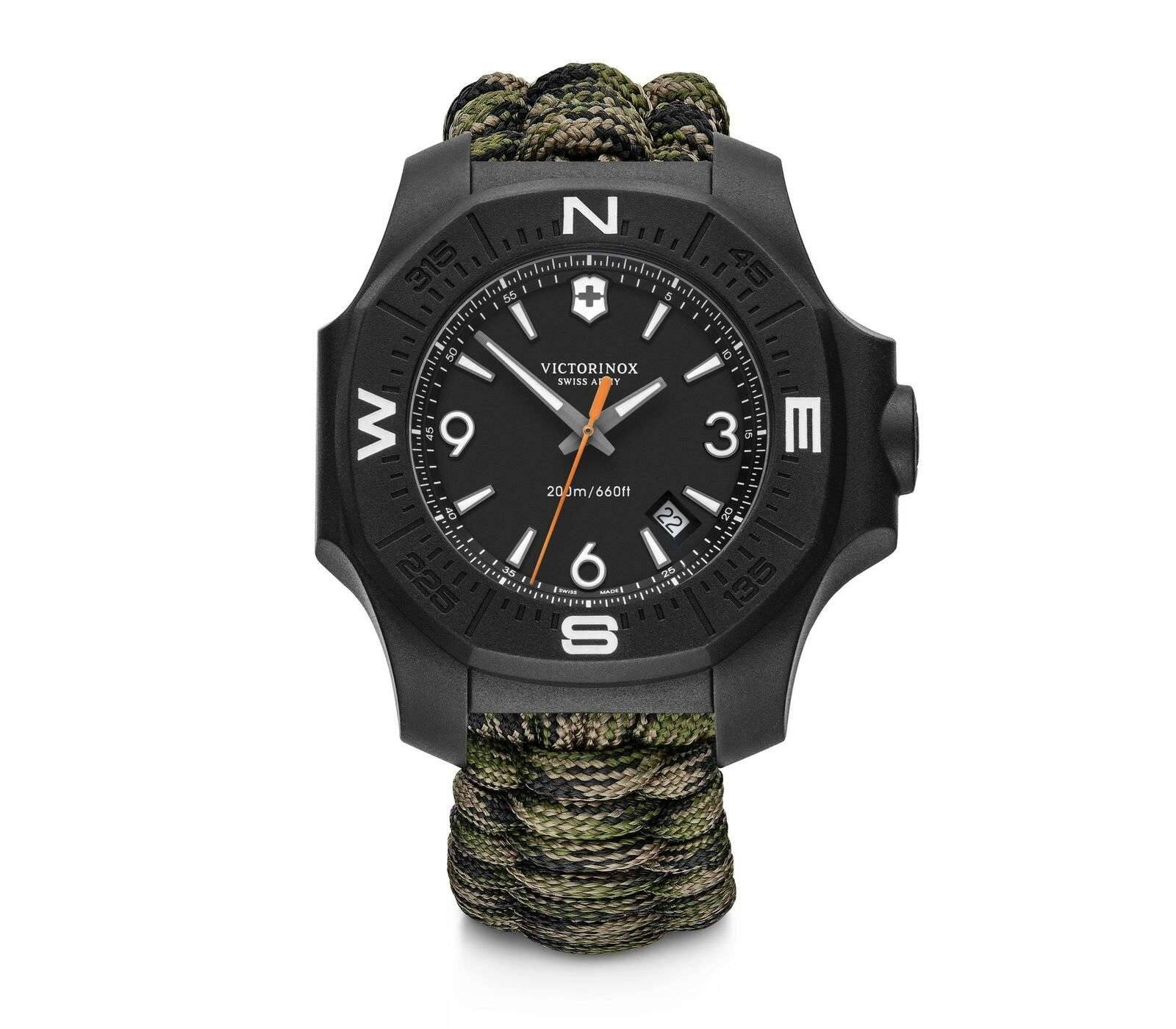 Victorinox I.N.O.X Autumn Paracord Silver Stainless Steel Quartz Men's Watch 241894