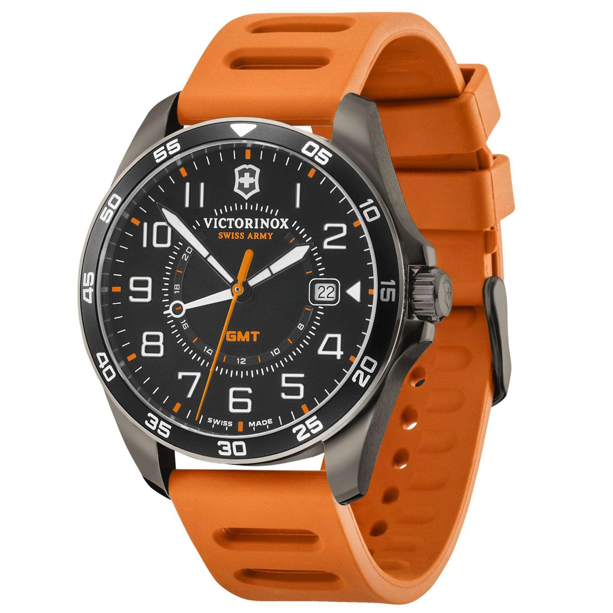Victorinox Field Force 42mm Black Dial Rubber Mens Quartz Watch 241897