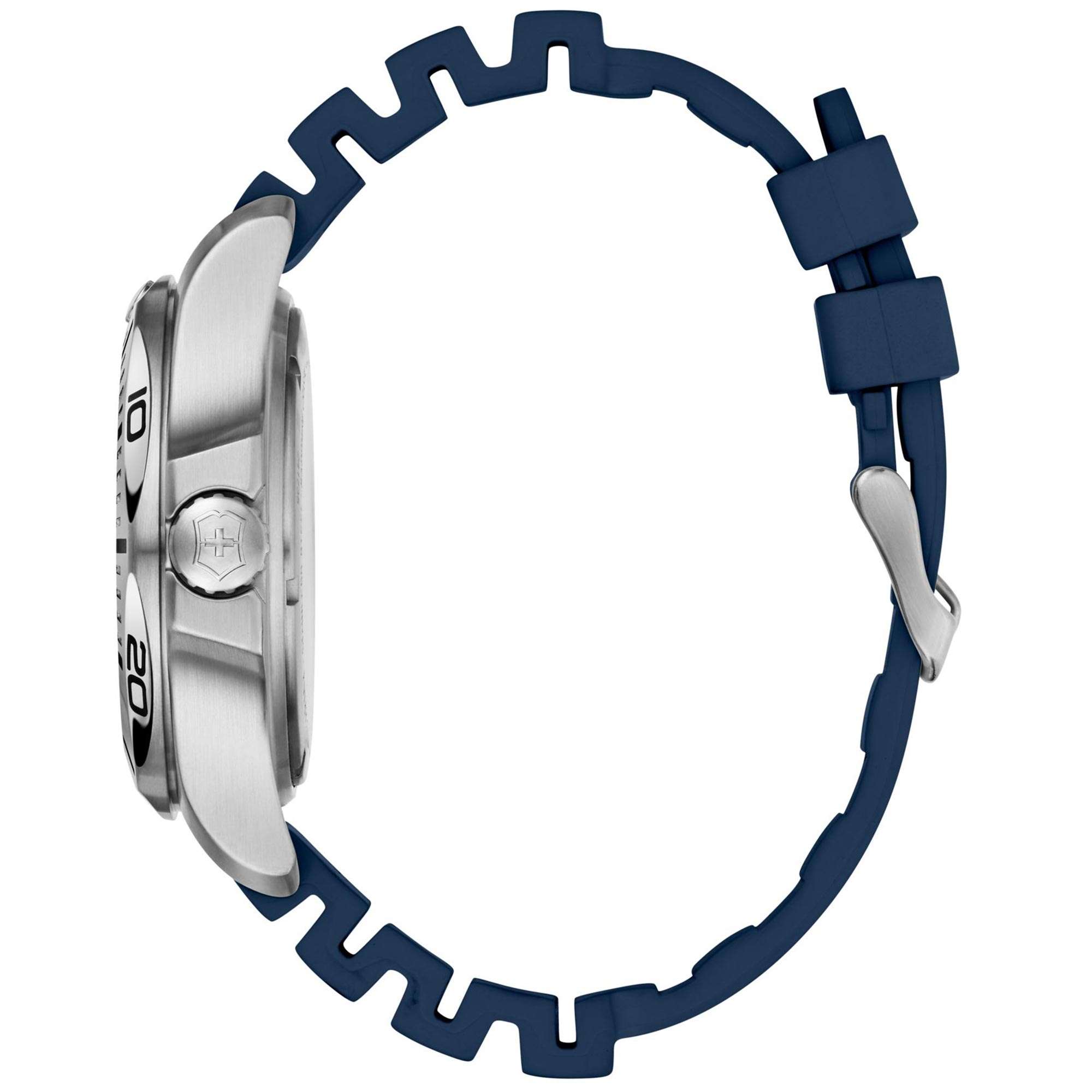 Victorinox Swiss Army I.N.O.X Professional Diver Blue Dial Blue Rubber Bracelet Men's Watch 241734