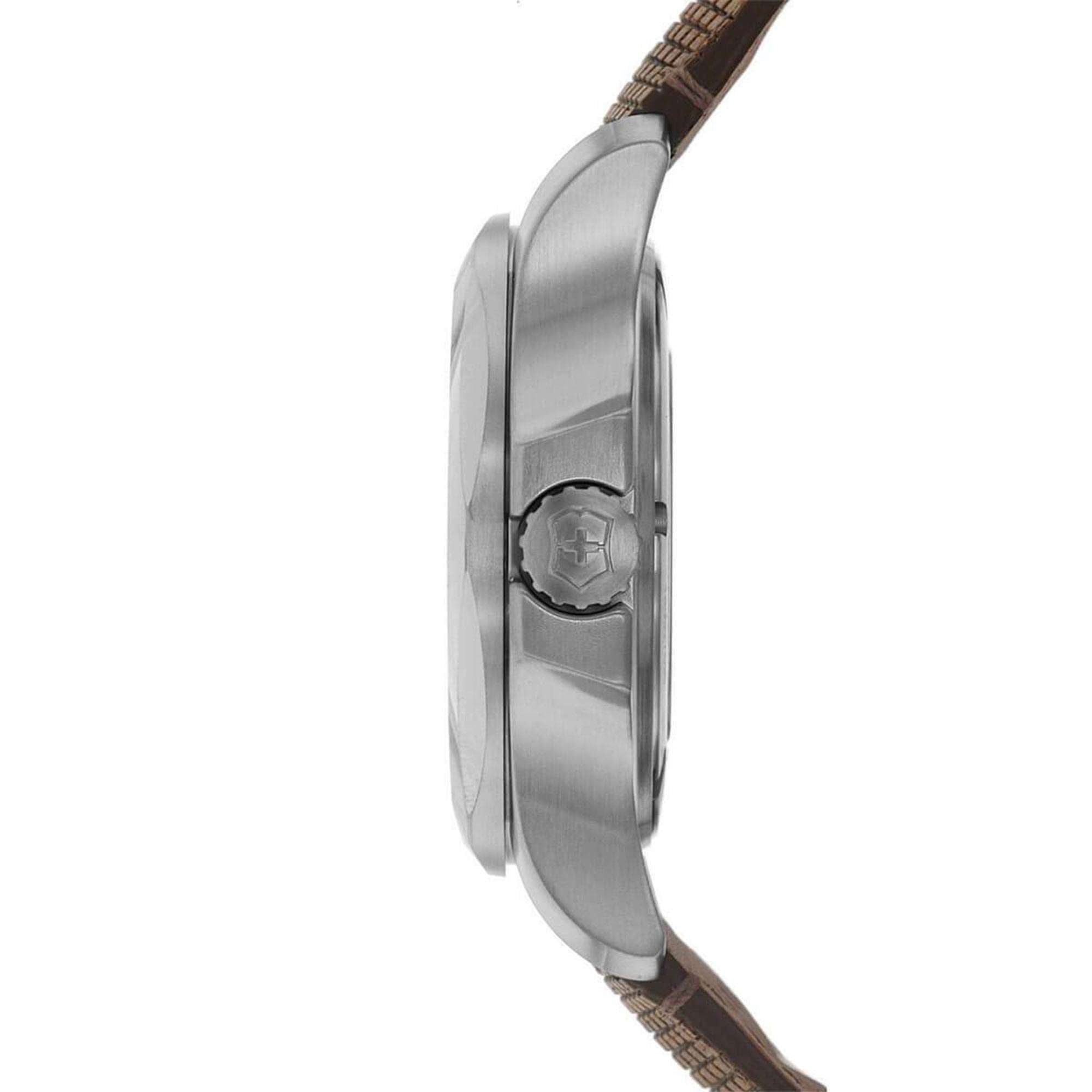 Victorinox Swiss Army I.N.O.X Mechanical Black Dial Wooden Strap Men's Watch 241836