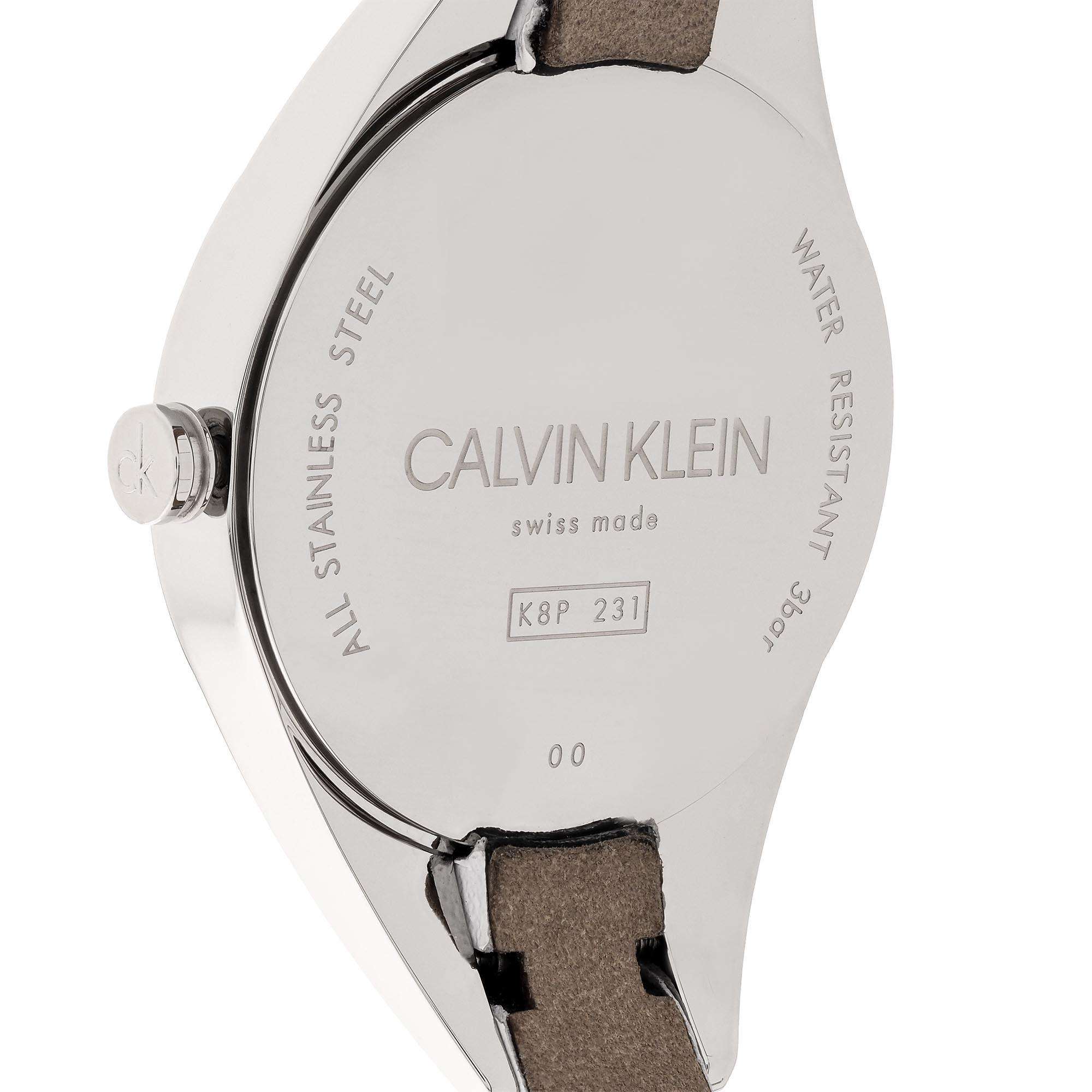 Calvin Klein Wavy Quartz Silver Dial Stainless Steel Bracelet Ladies Watch K8P231L6